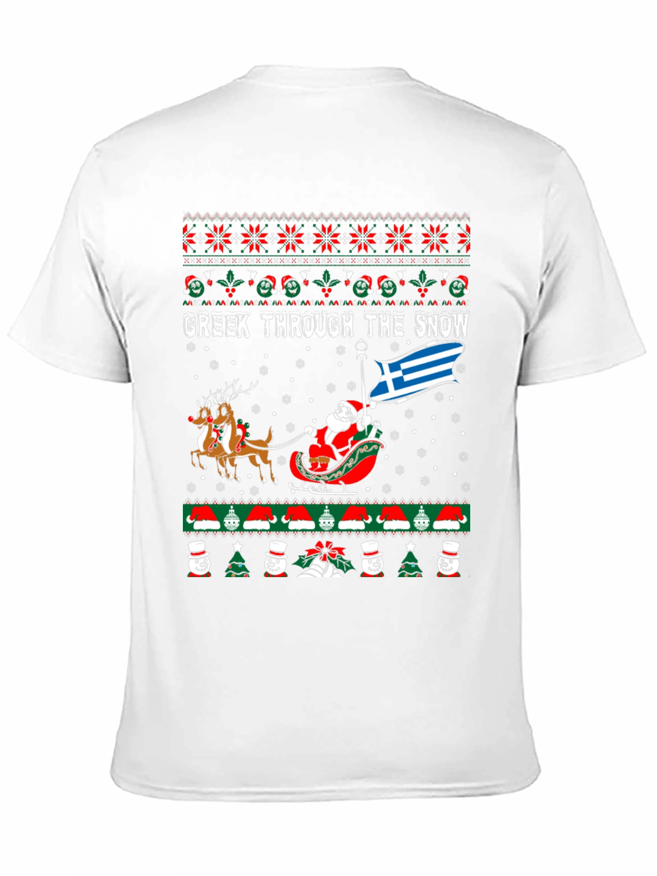 Camiseta Navideña Griega Greek Through The Snow
