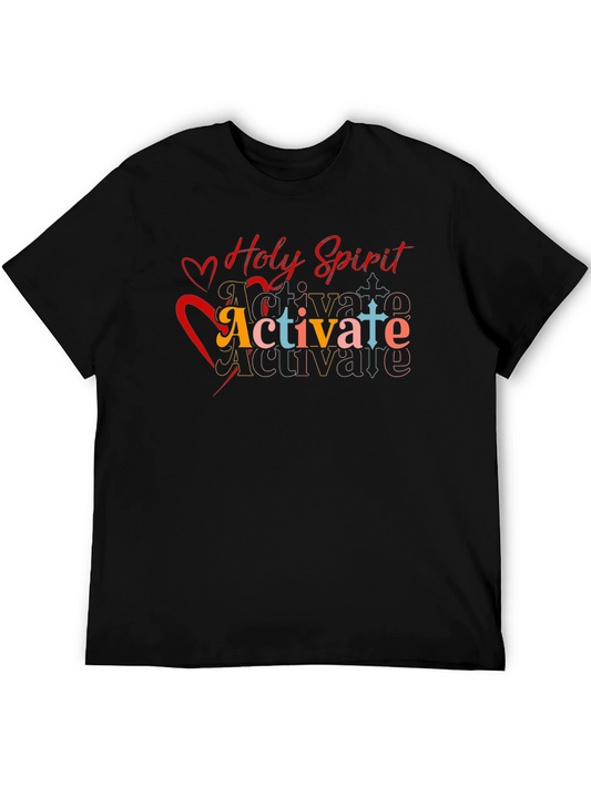 Camiseta Negra con Diseño Holy Spirit Activate