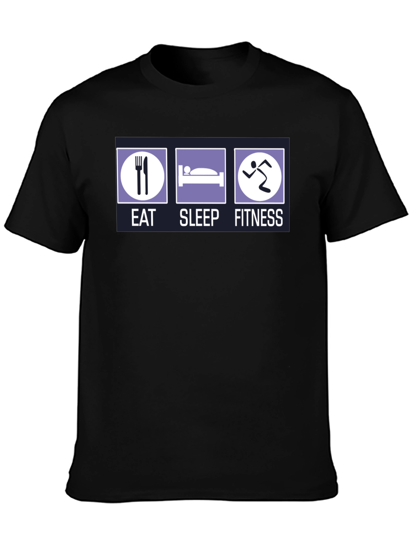 Camiseta Hombre Eat Sleep Fitness - Algodón Casual