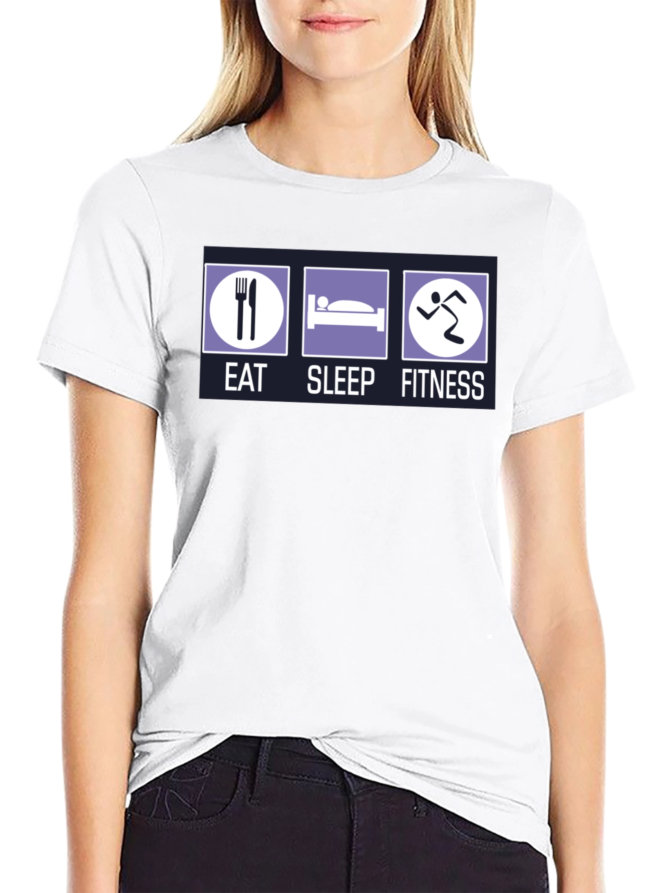 Camiseta Hombre Eat Sleep Fitness - Algodón Casual