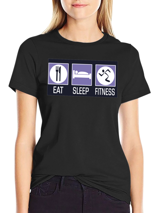 Camiseta Hombre Eat Sleep Fitness - Algodón Casual