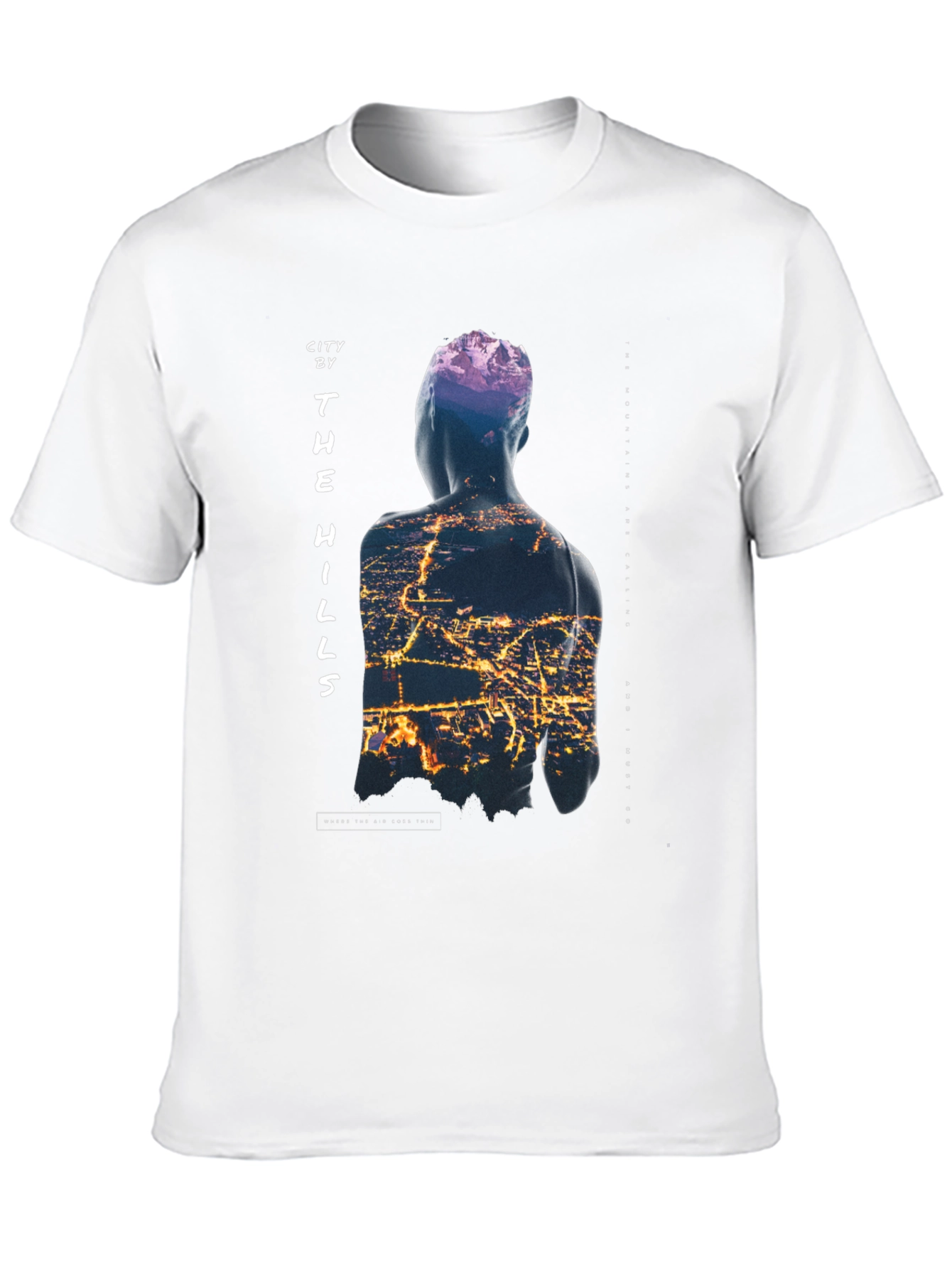 Camiseta Negra City by the Hills para Hombre