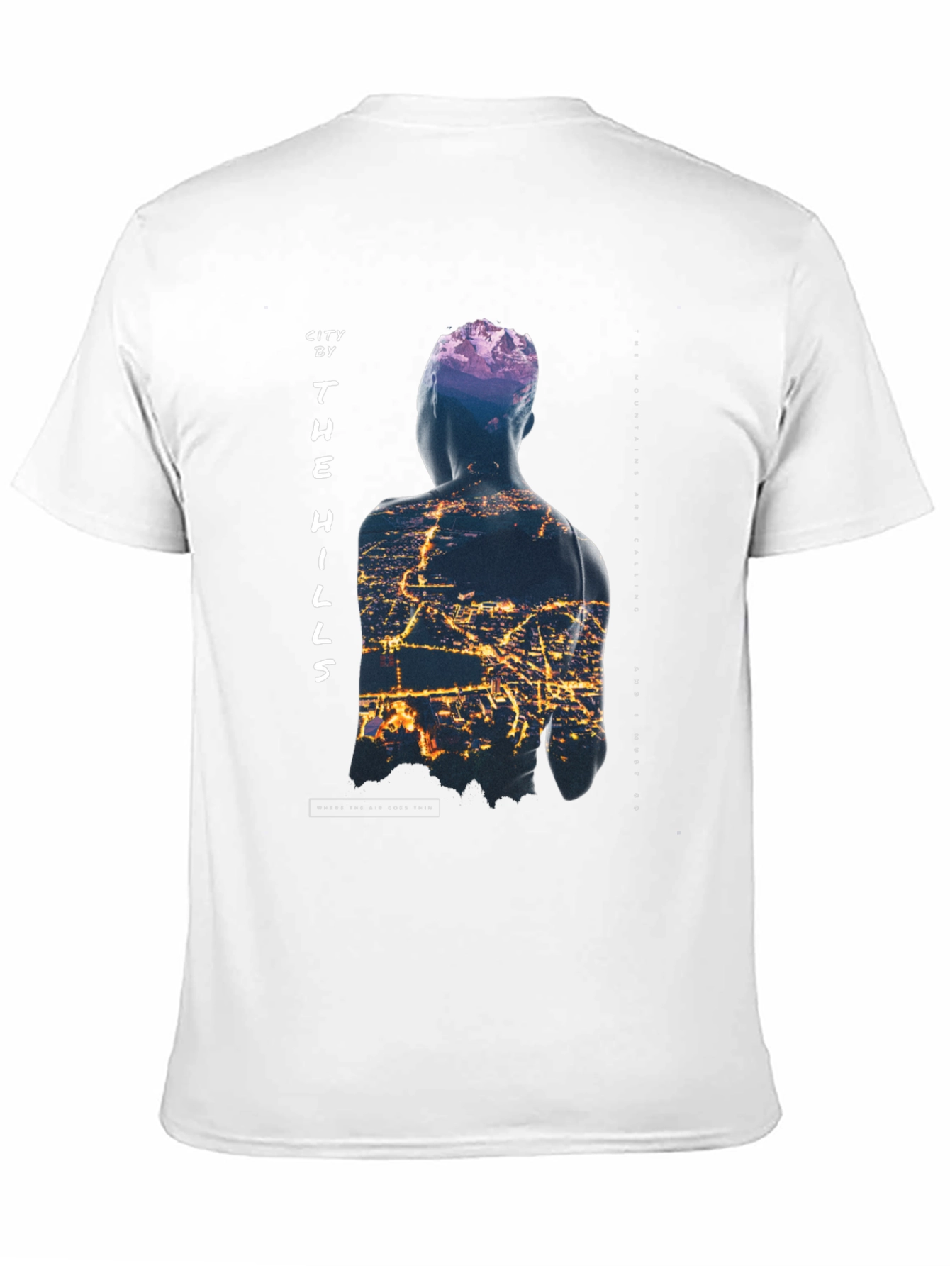 Camiseta Negra City by the Hills para Hombre