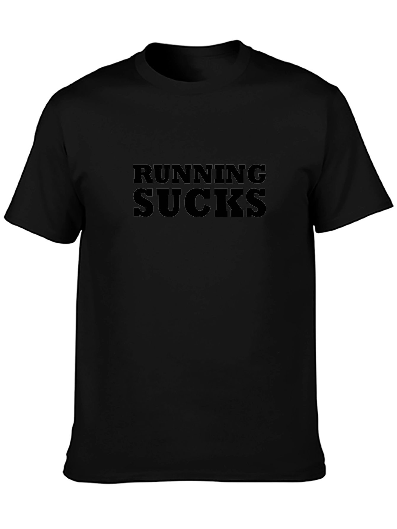 Camiseta Negra: Running Sucks - Comodidad y Estilo