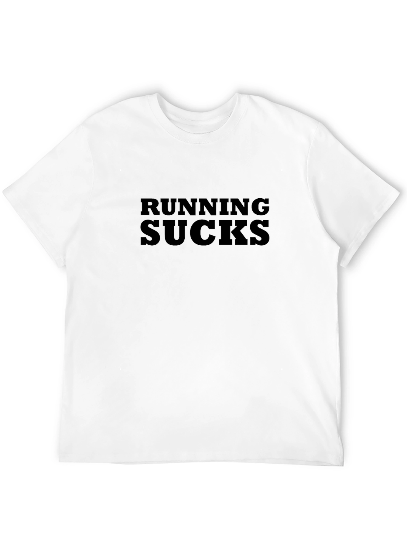 Camiseta Negra: Running Sucks - Comodidad y Estilo