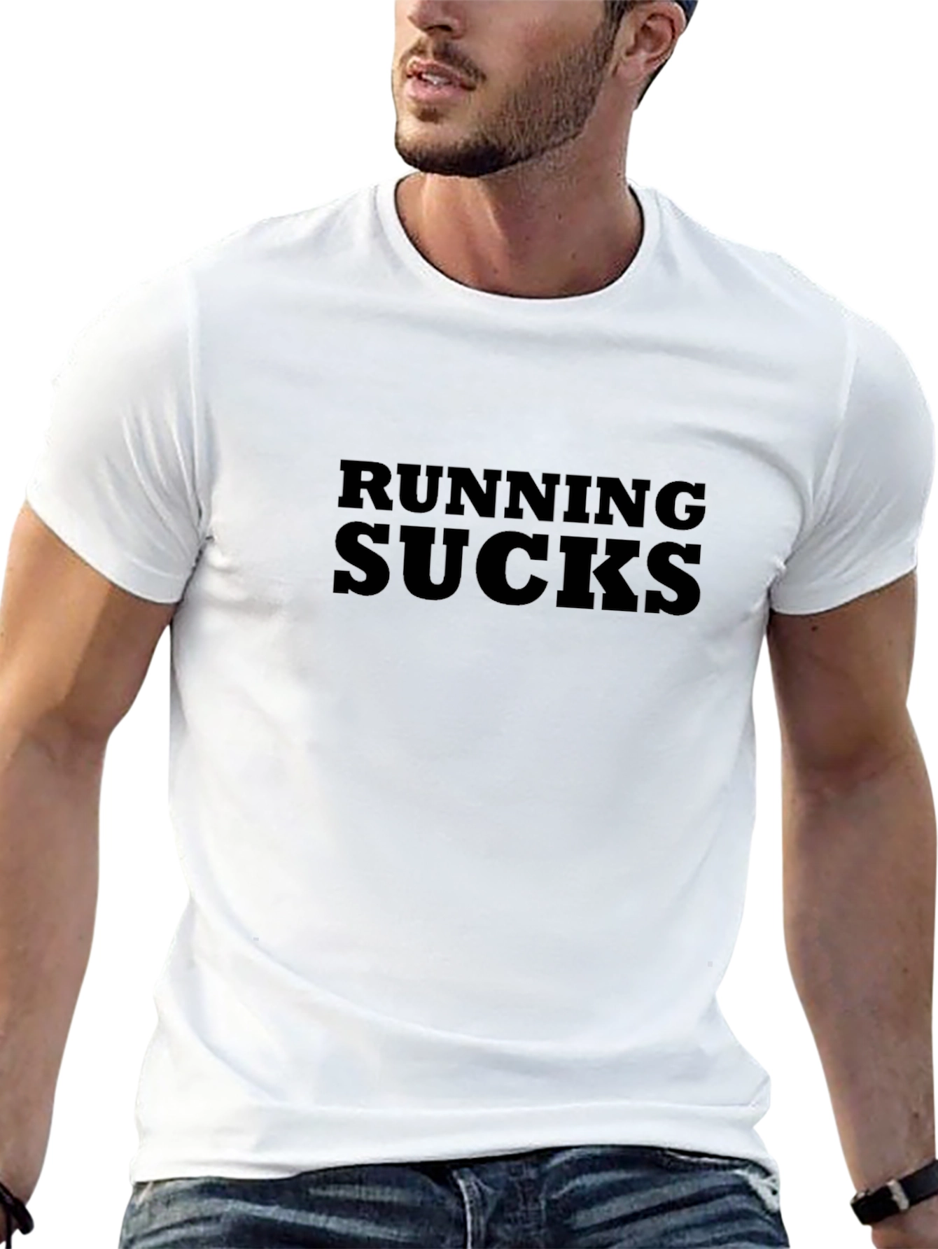 Camiseta Negra: Running Sucks - Comodidad y Estilo