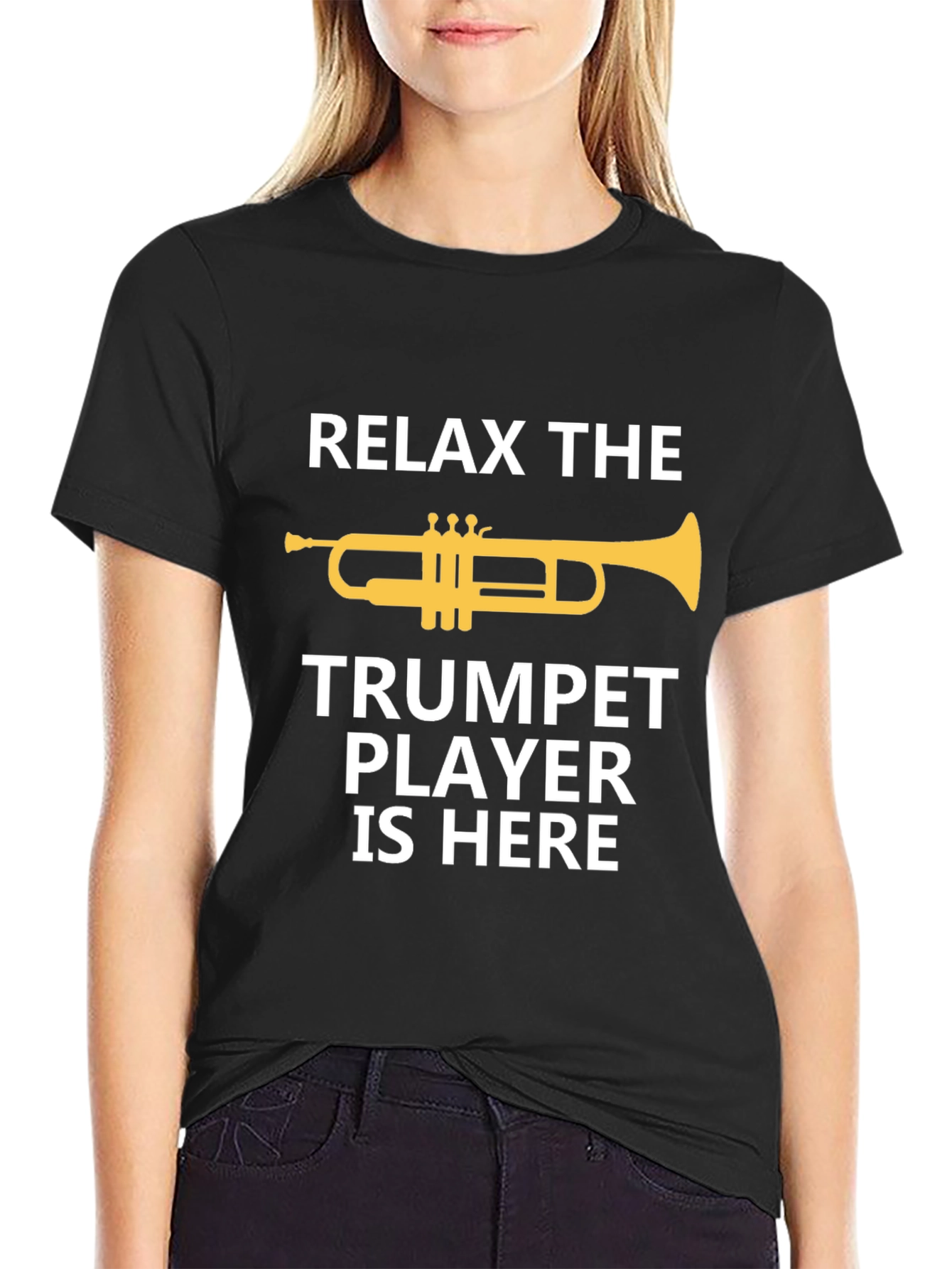 Camiseta Relax Trompetista Aquí Algodón