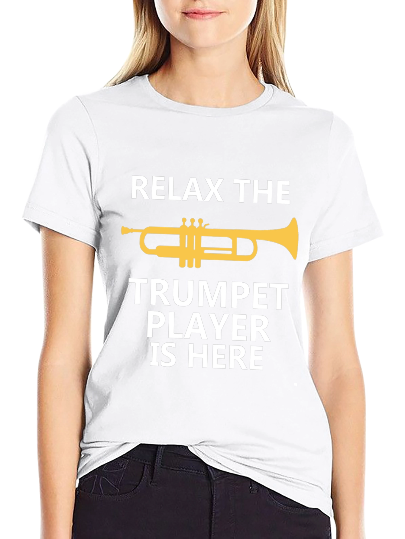 Camiseta Relax Trompetista Aquí Algodón