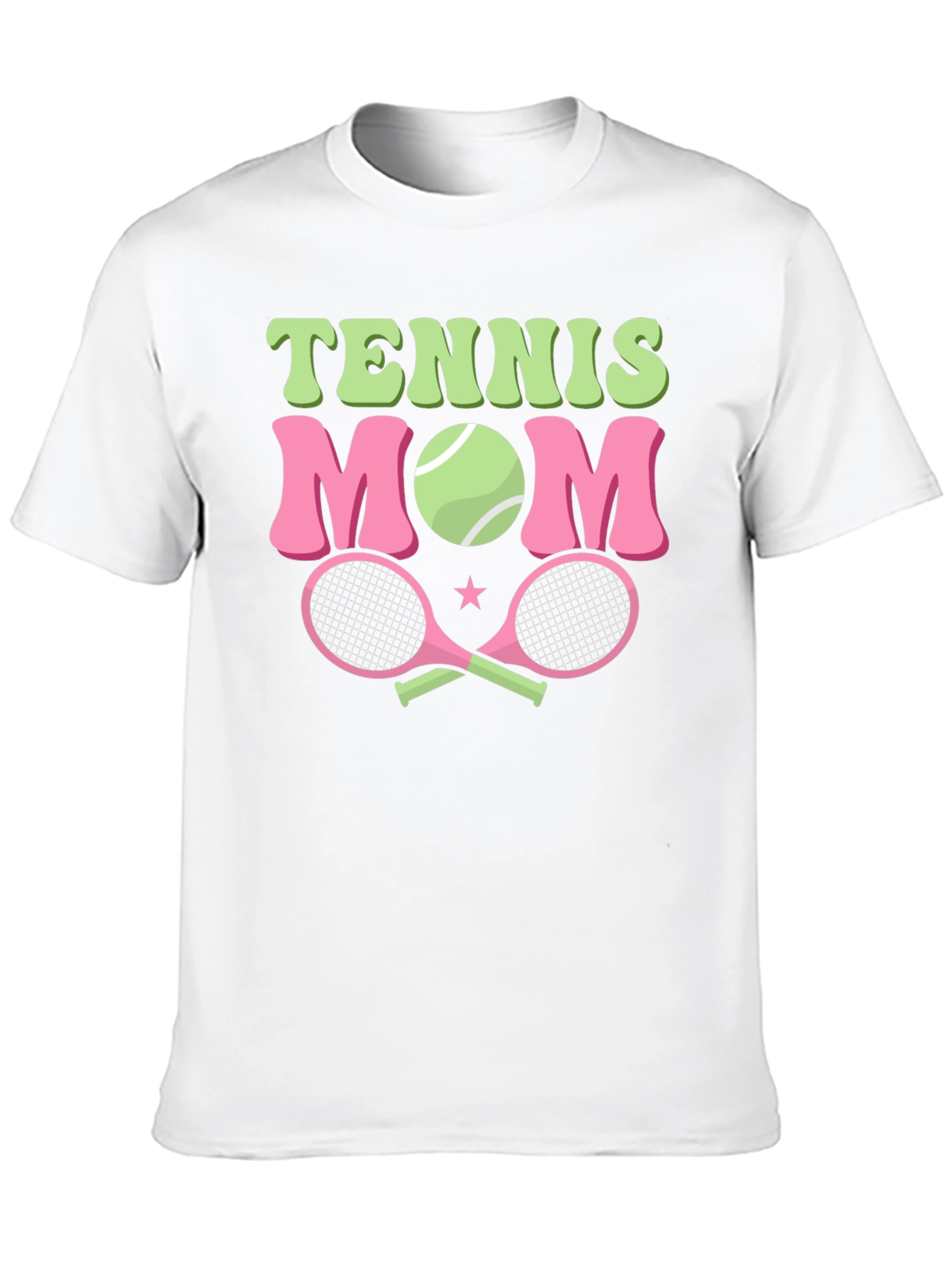 Camiseta Negra Tenis Mamá Diseño Divertido