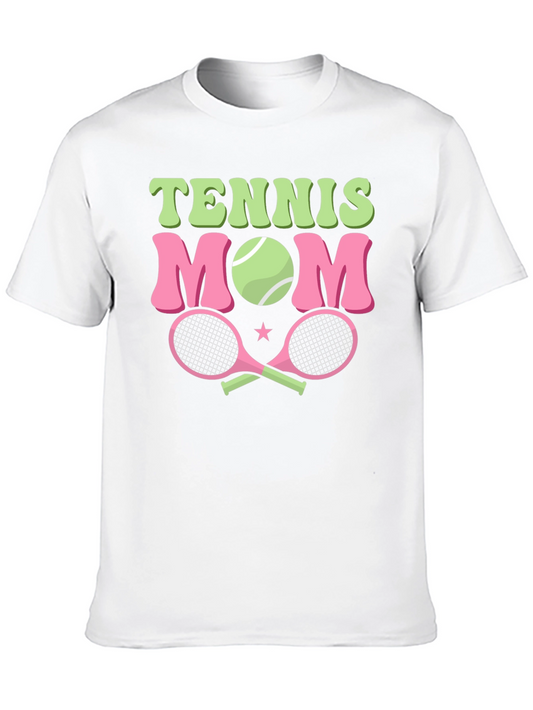 Camiseta Negra Tenis Mamá Diseño Divertido