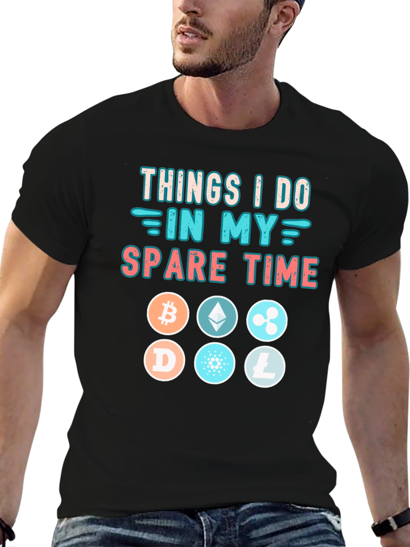 Camiseta Negra Things I Do In My Spare Time