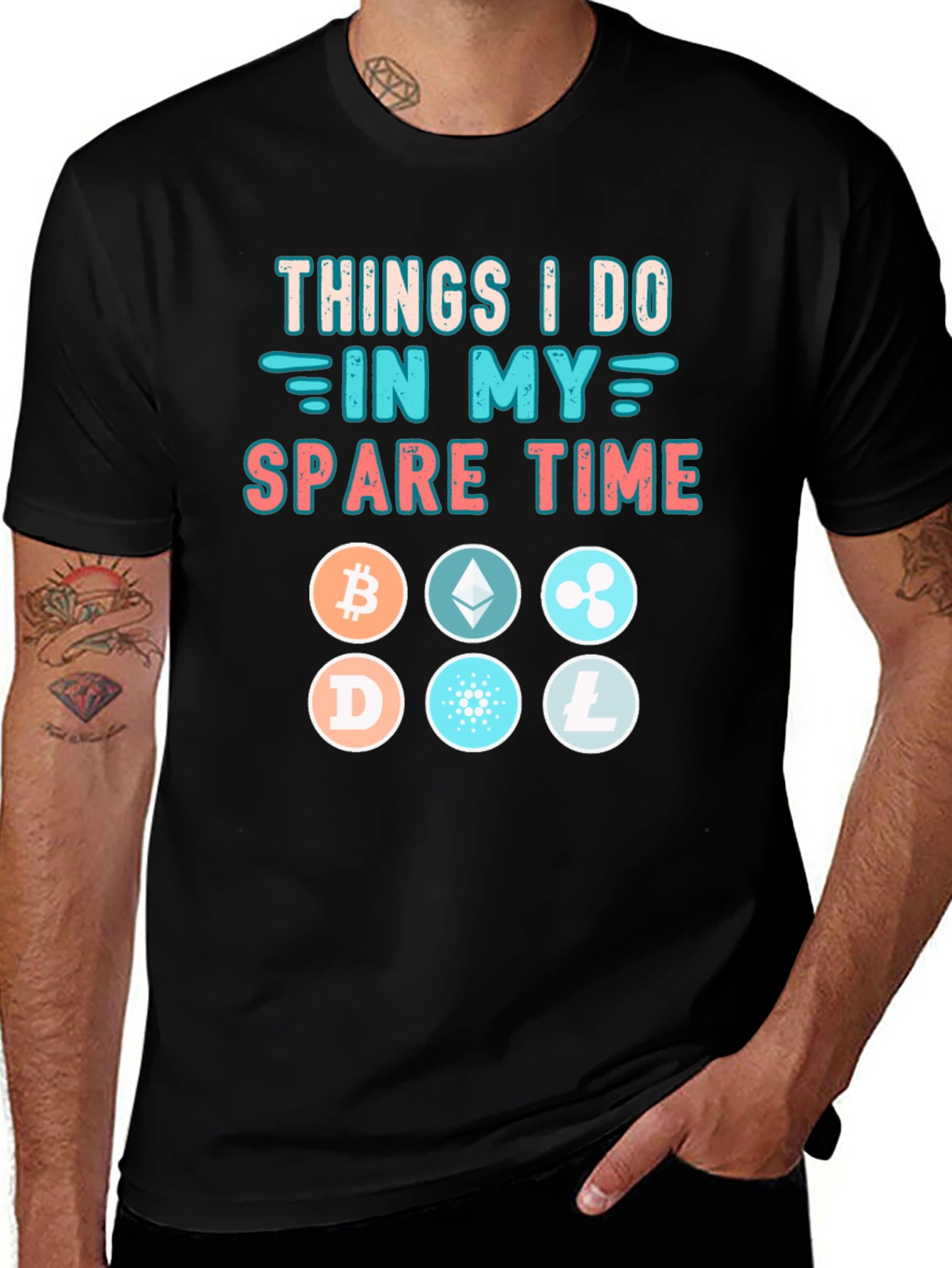 Camiseta Negra Things I Do In My Spare Time
