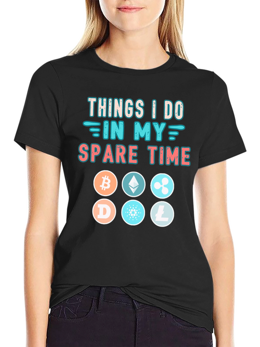 Camiseta Negra Things I Do In My Spare Time