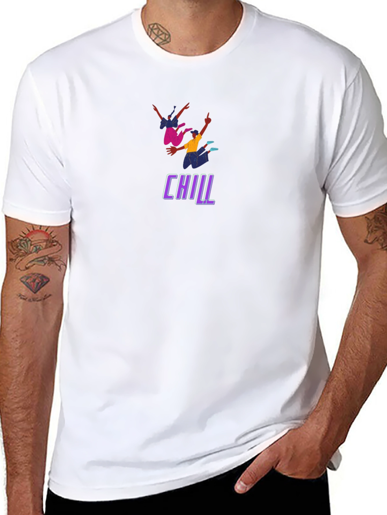 Camiseta Negra Chill para Hombre