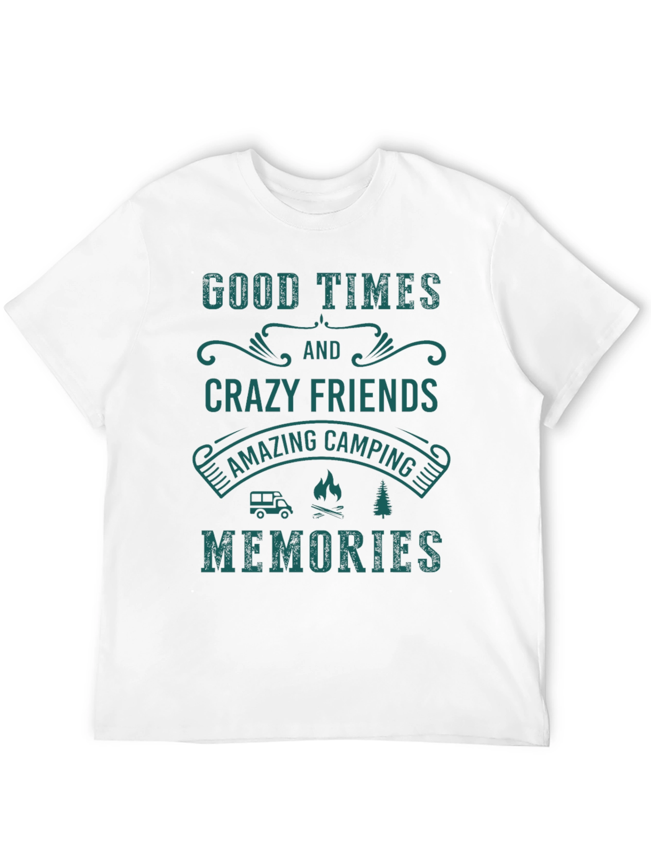 Camiseta Negra: Buenos Momentos & Camping