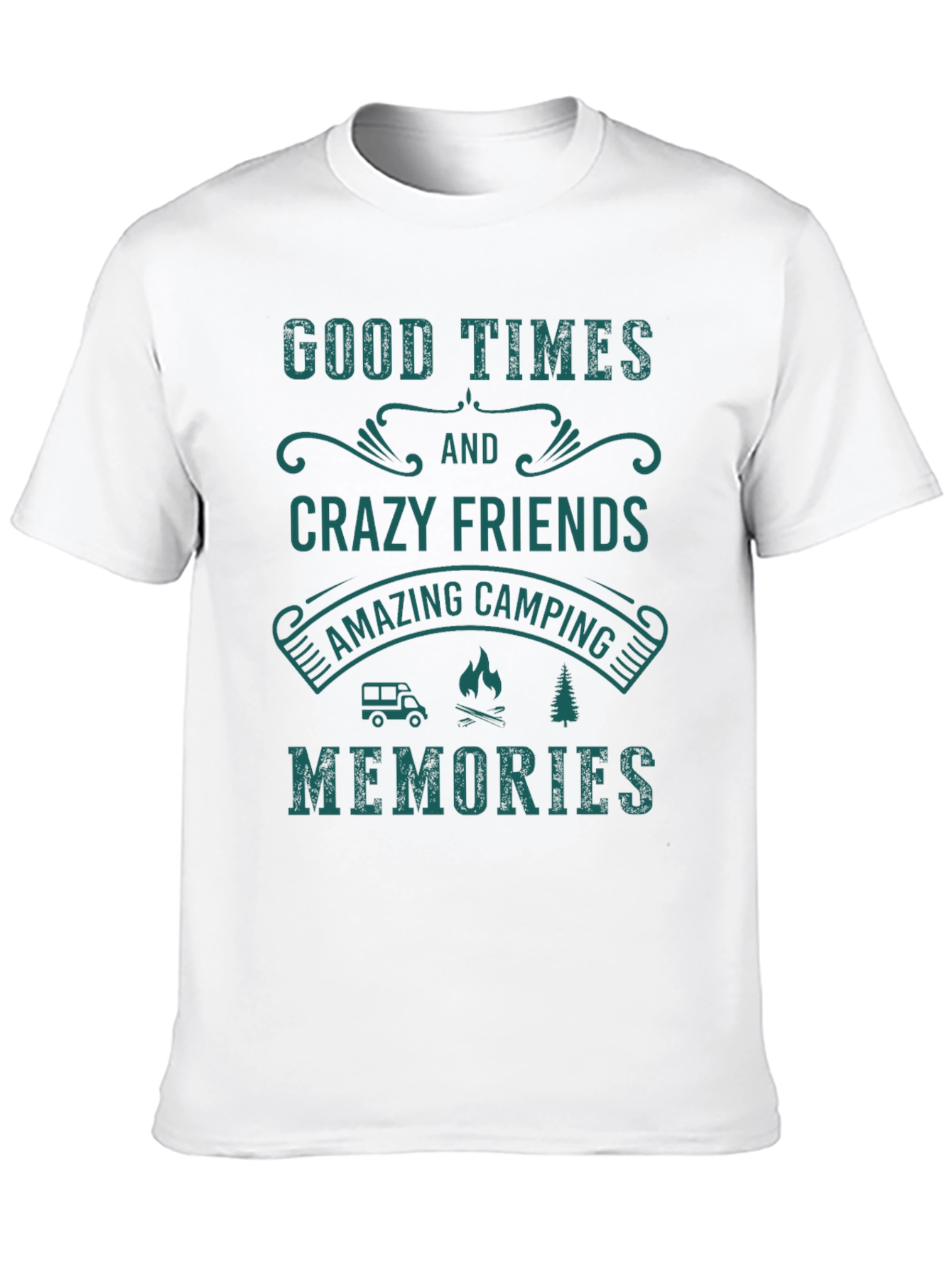Camiseta Negra: Buenos Momentos & Camping