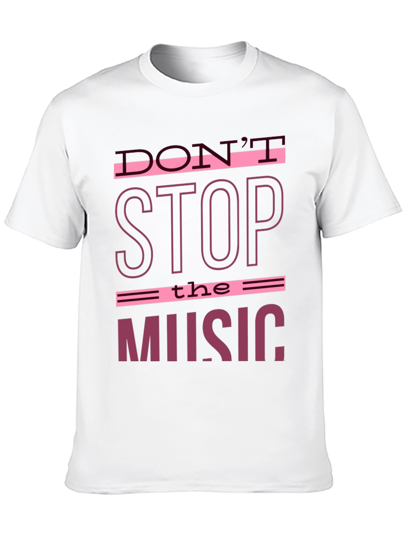 Camiseta Negra con Estampado Musical Dont Stop