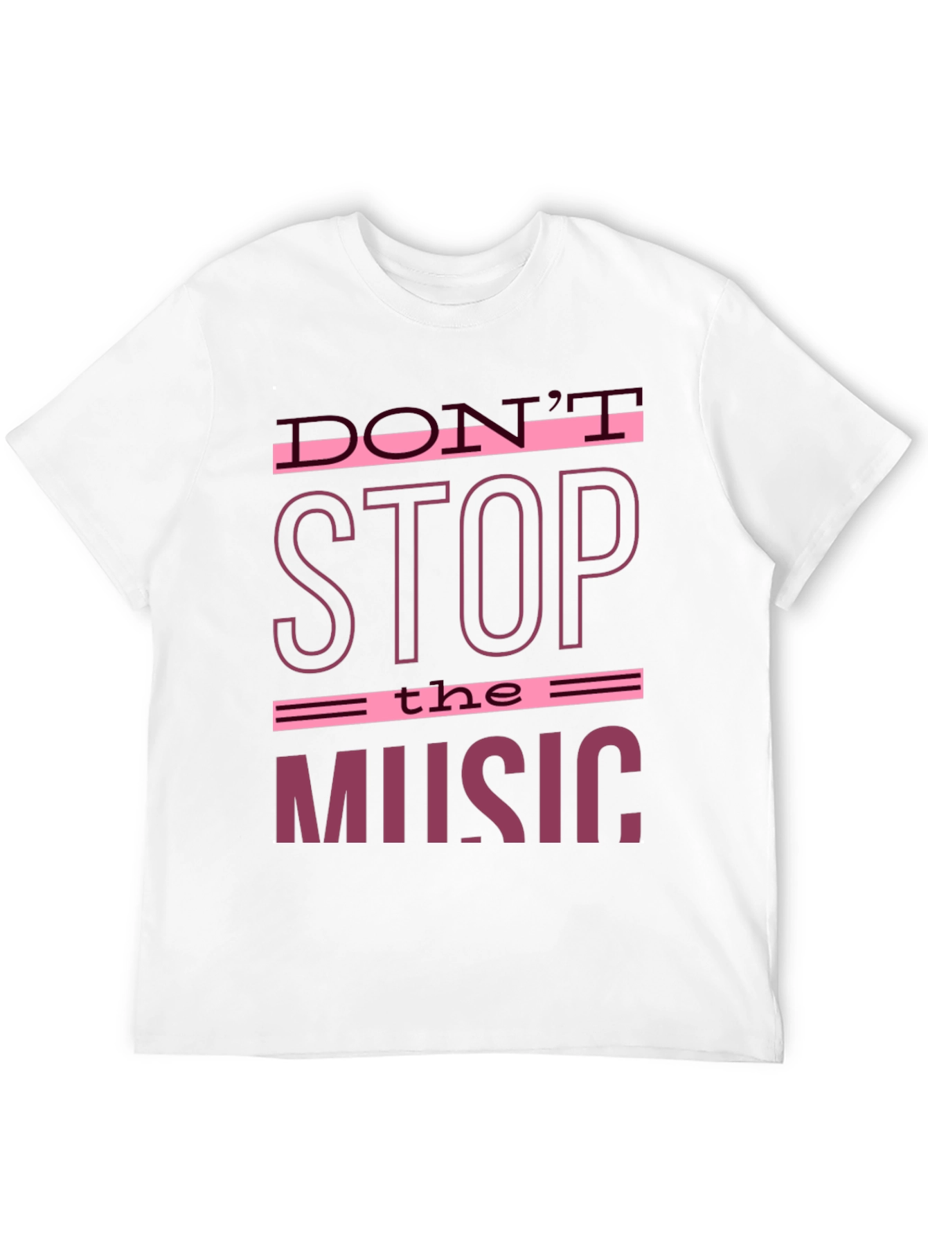 Camiseta Negra con Estampado Musical Dont Stop