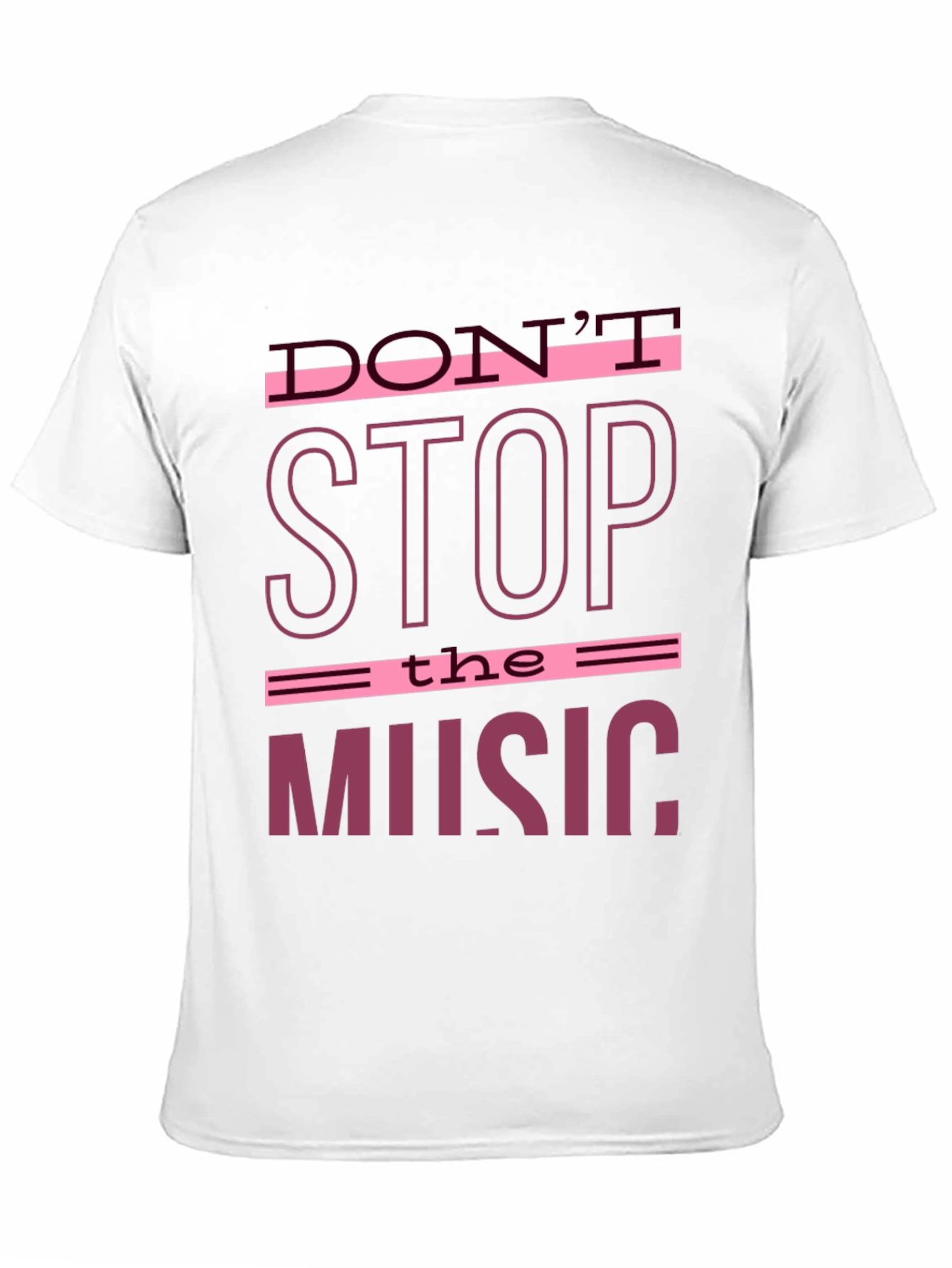 Camiseta Negra con Estampado Musical Dont Stop
