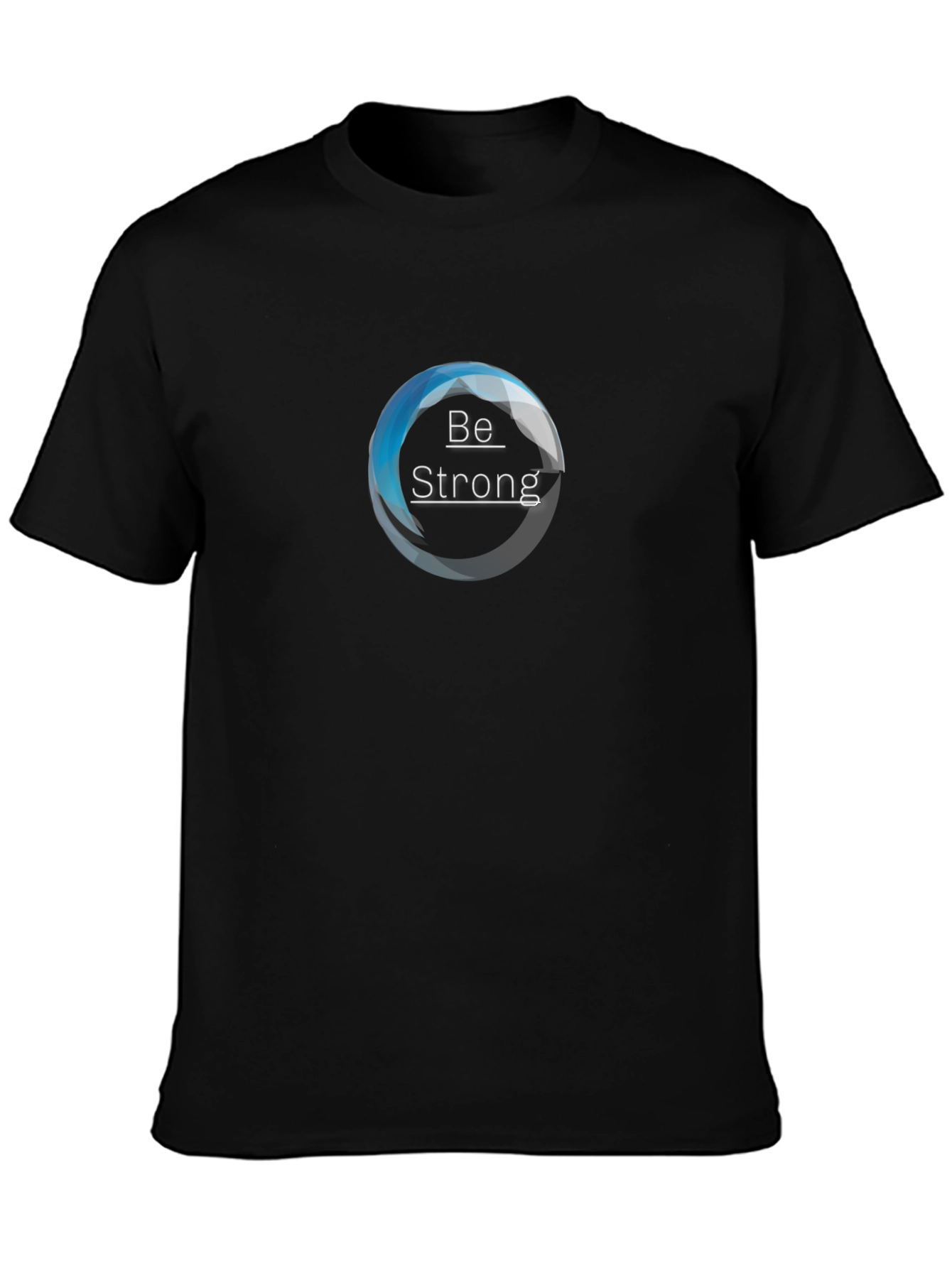 Camiseta Negra Be Strong Diseño Moderno