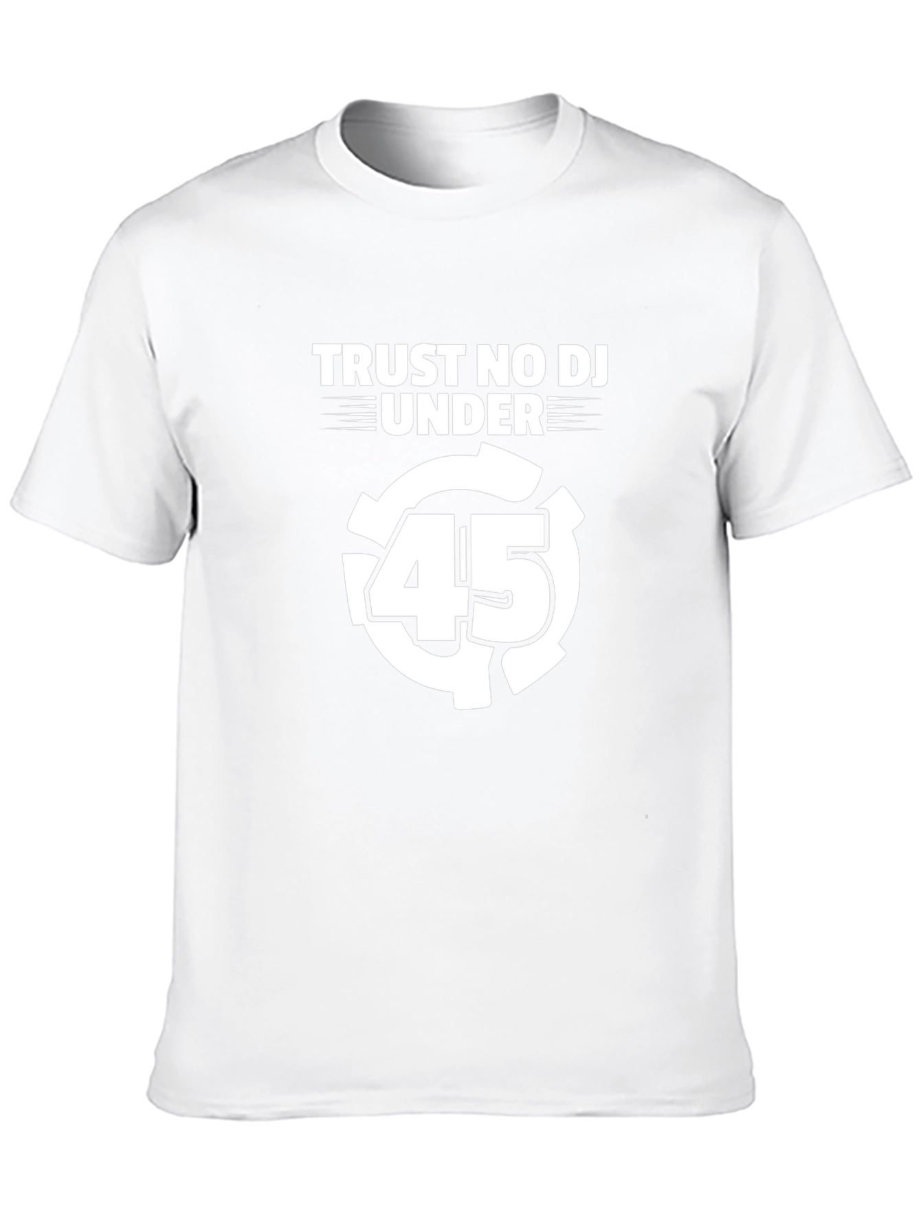 Camiseta Negra Trust No DJ Under 45 para Hombre