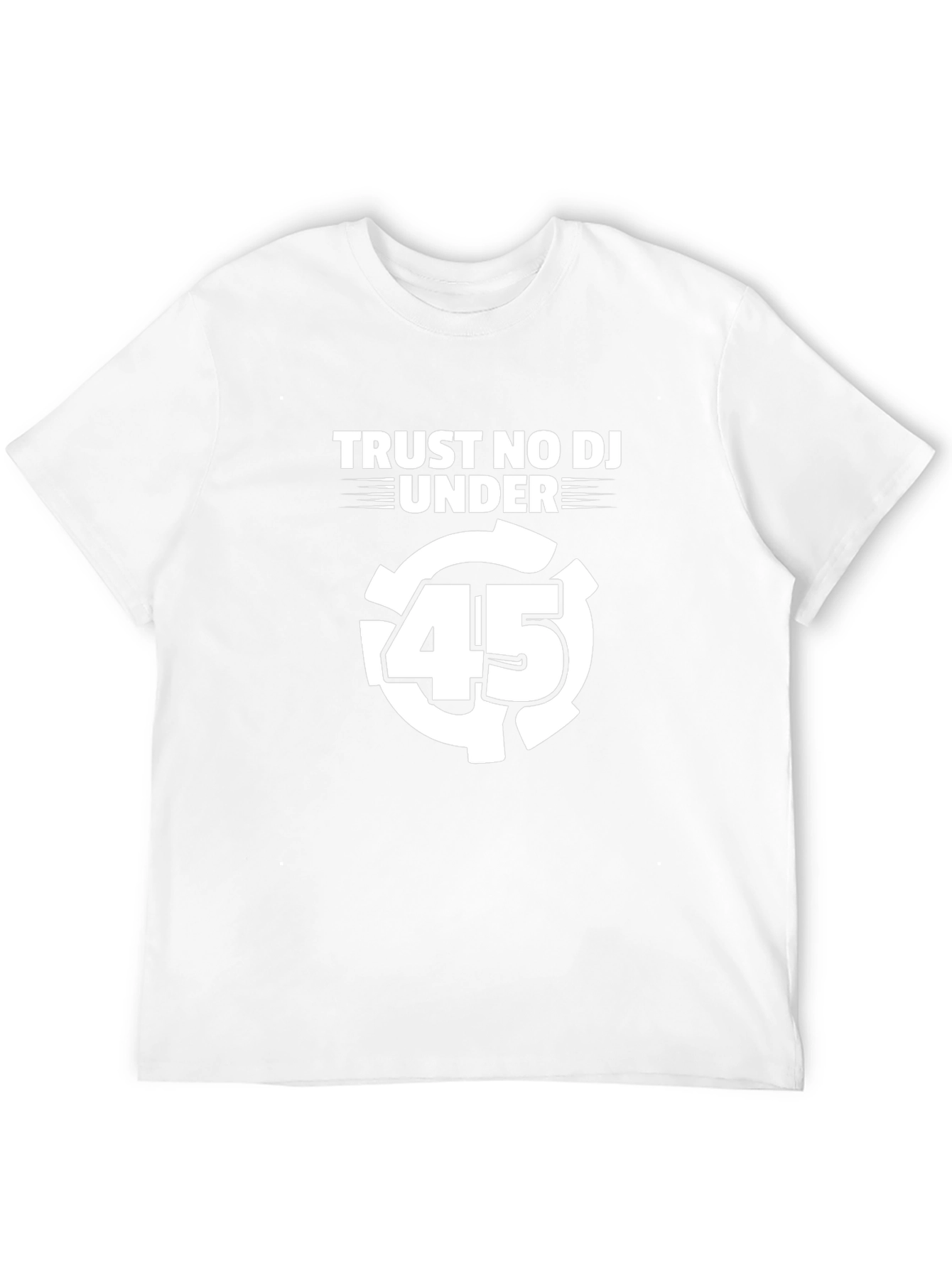 Camiseta Negra Trust No DJ Under 45 para Hombre