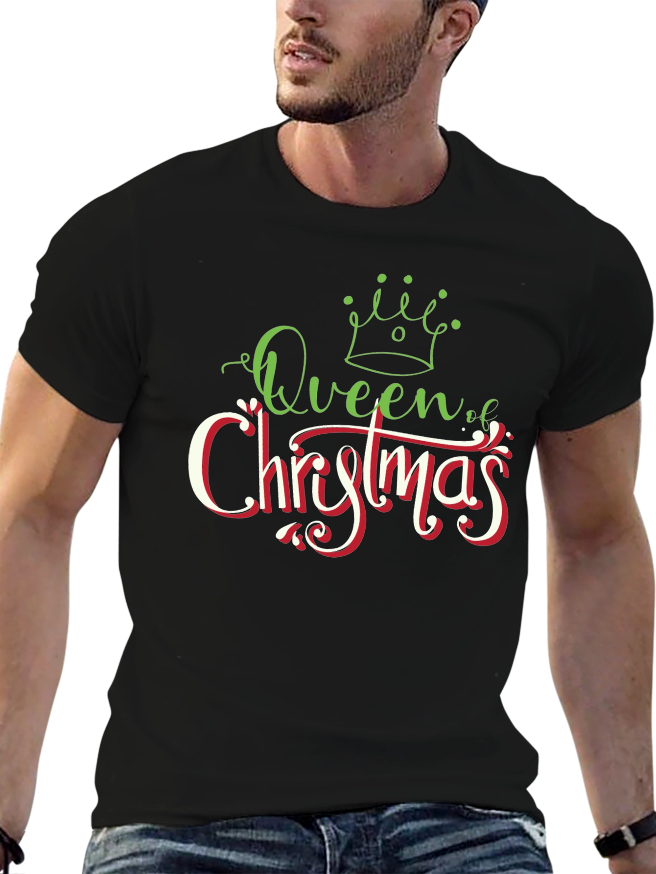 Camiseta Negra Queen of Christmas