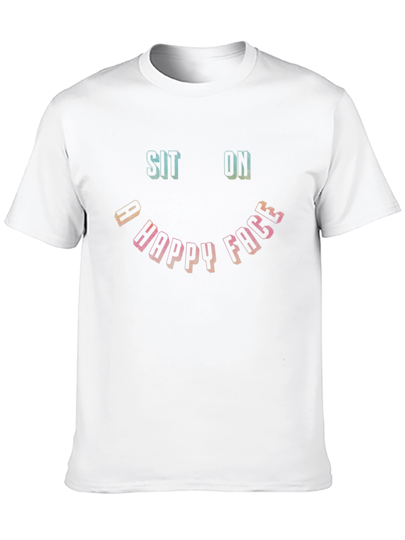 Camiseta Negra Sit On a Happy Face para Hombre