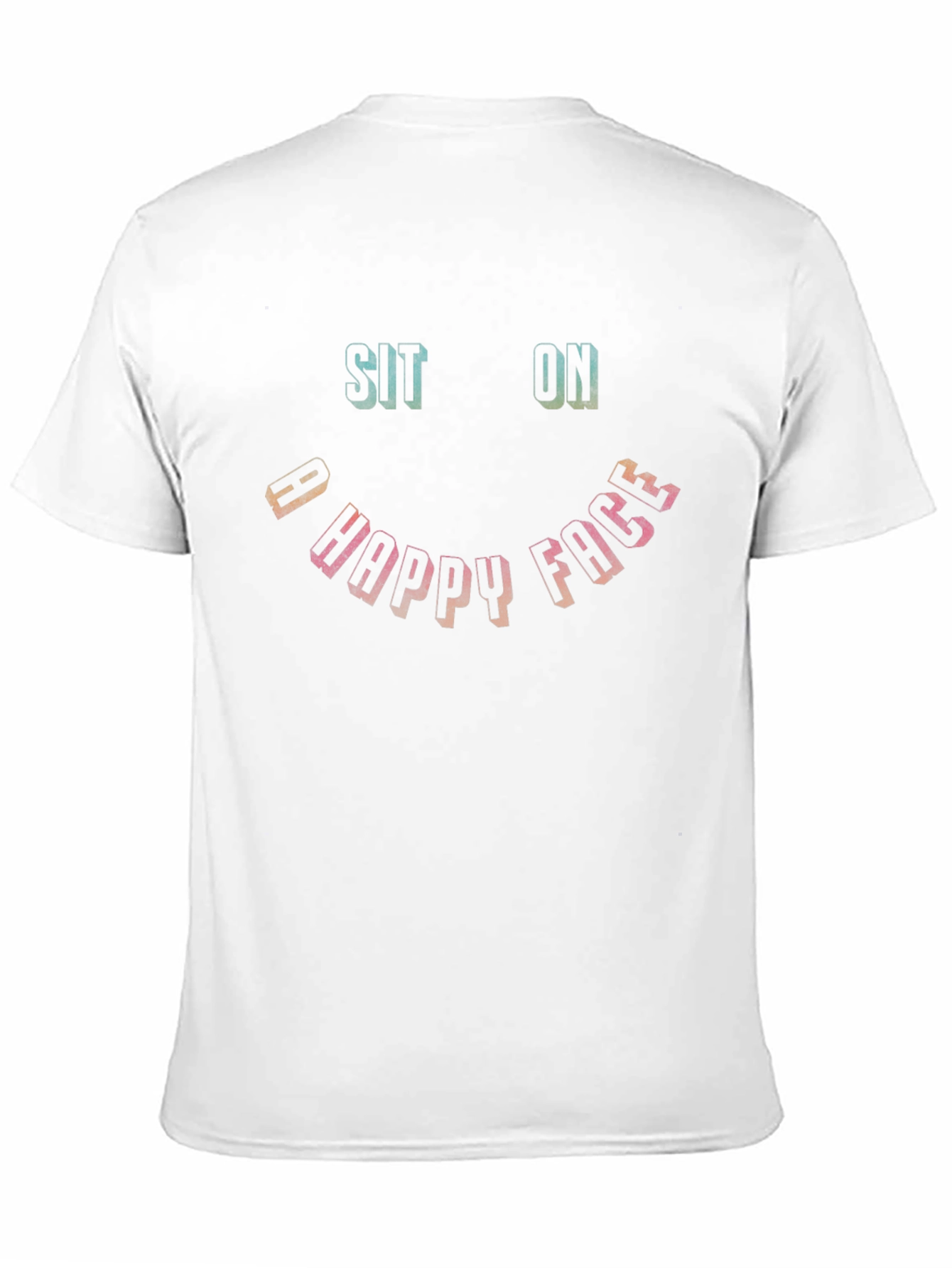 Camiseta Negra Sit On a Happy Face para Hombre