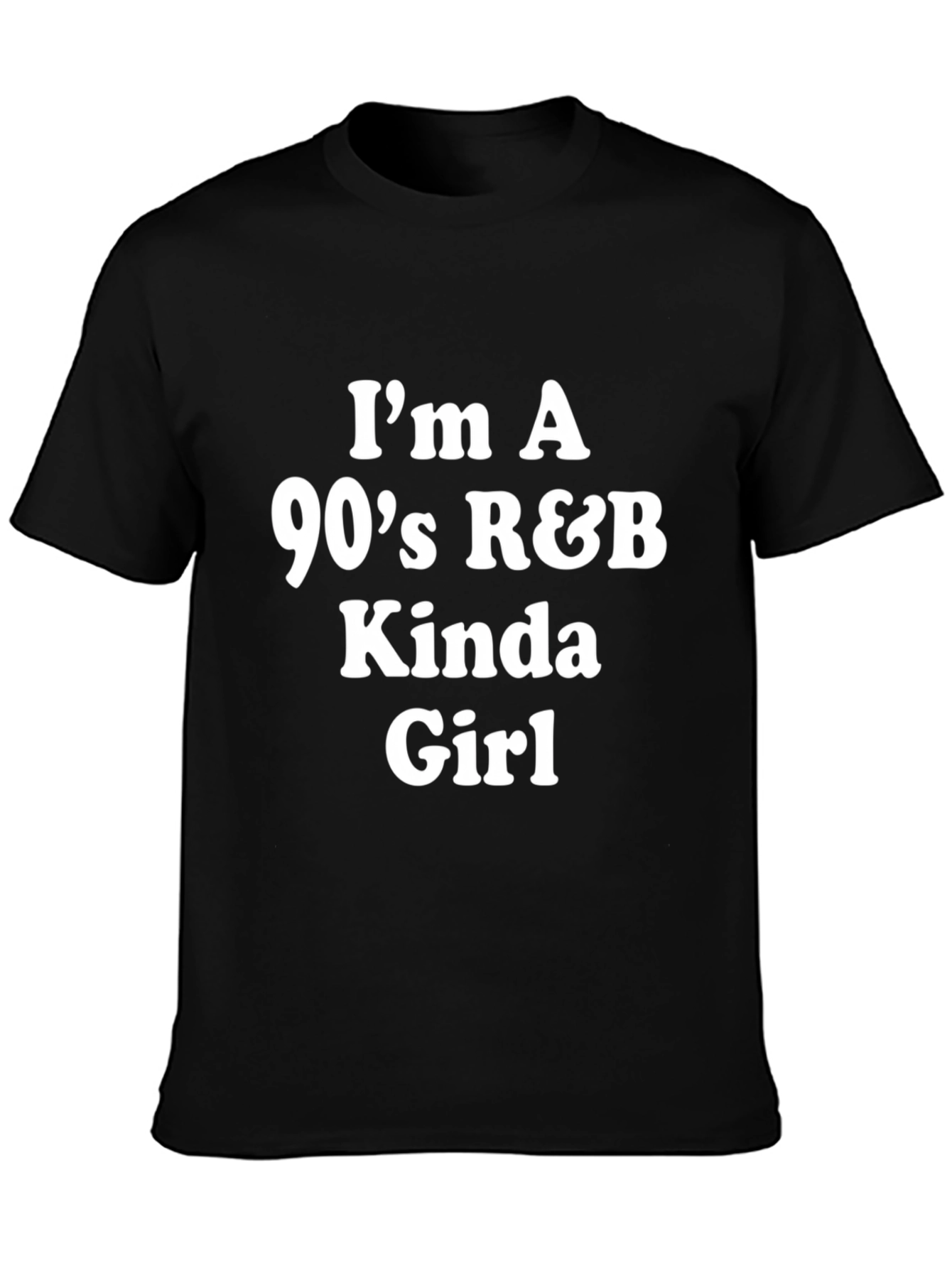Camiseta Negra Mujer R&B Años 90