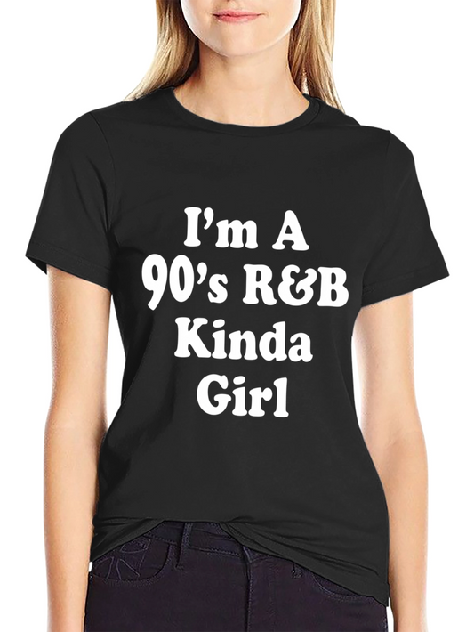 Camiseta Negra Mujer R&B Años 90