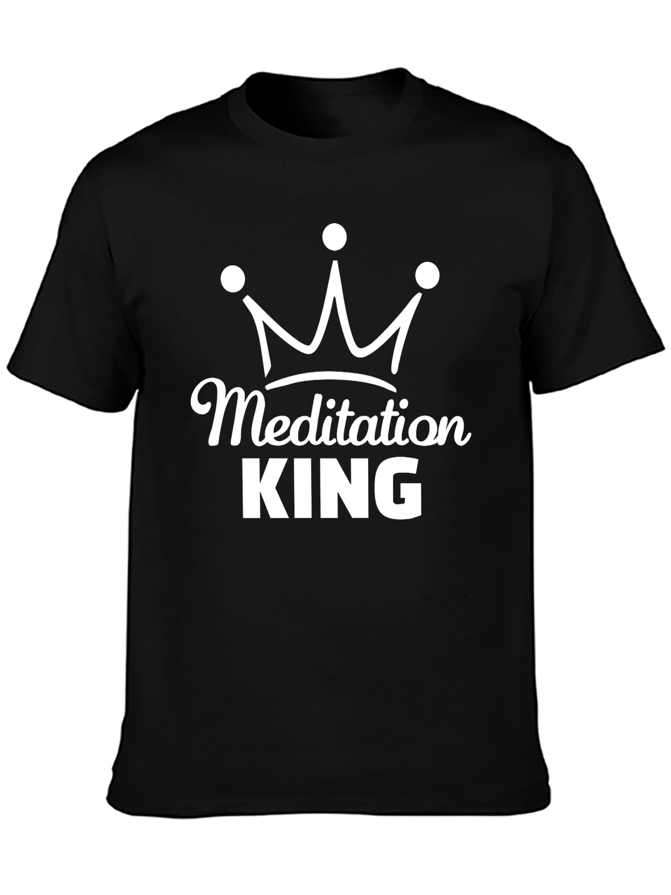 Camiseta Hombre Negra - Meditación King