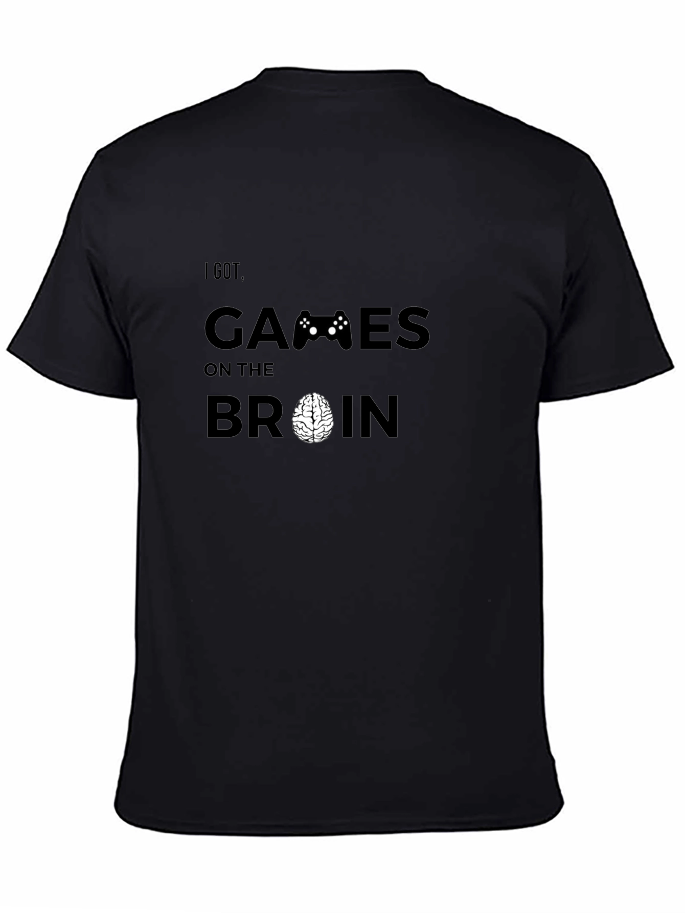 Camiseta Negra Hombre - Gamer Brain
