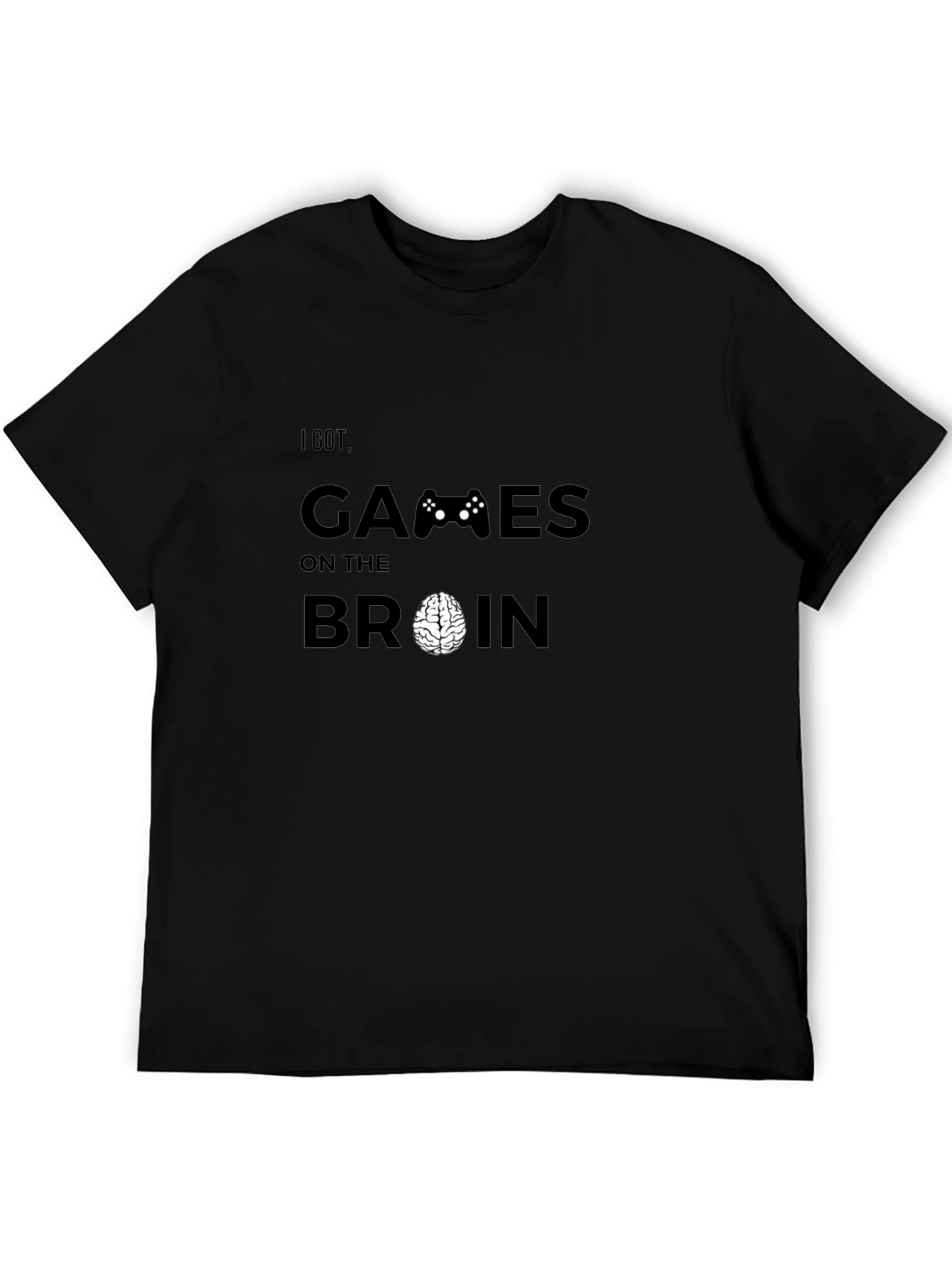 Camiseta Negra Hombre - Gamer Brain