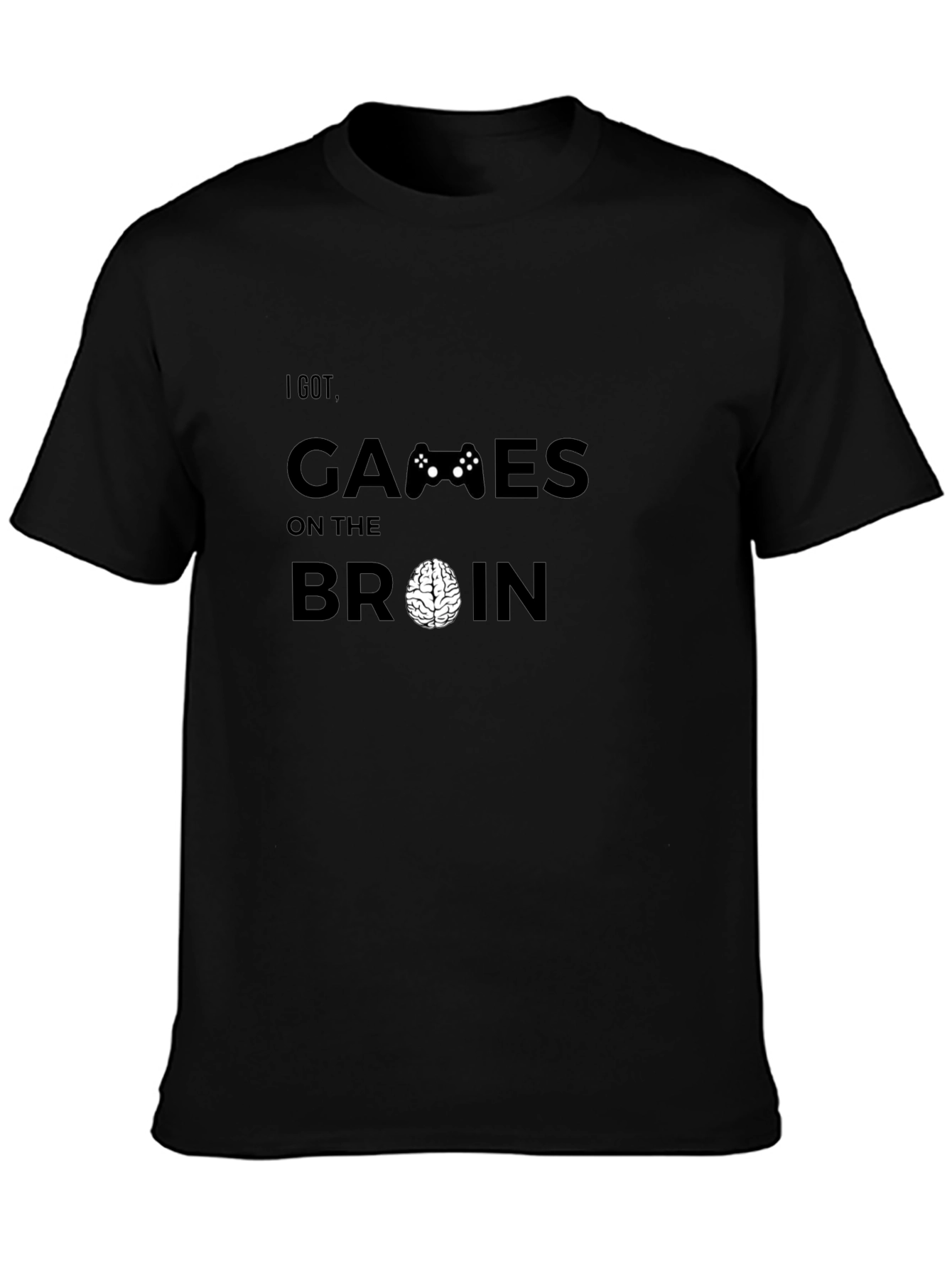 Camiseta Negra Hombre - Gamer Brain