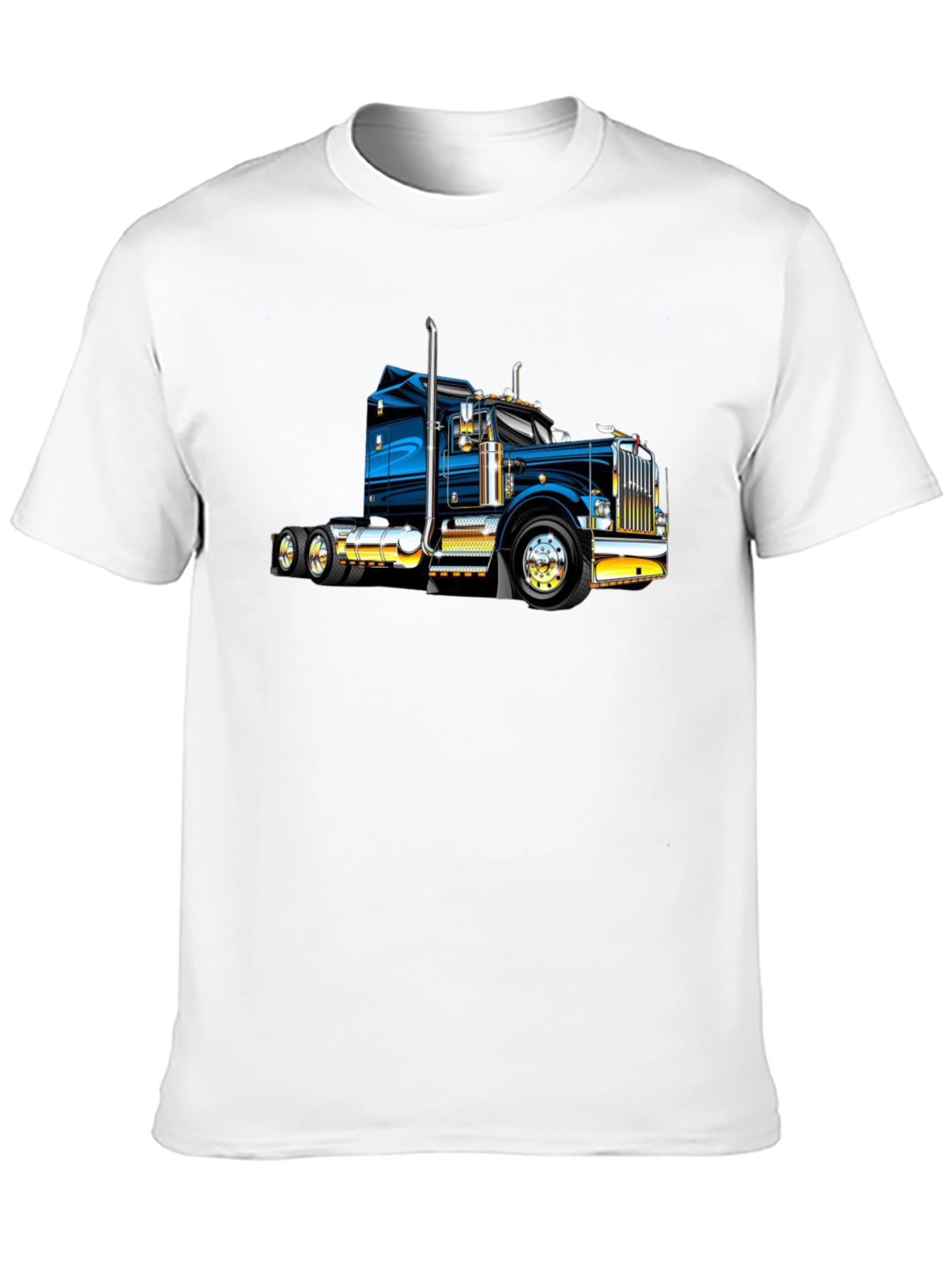 Camiseta Negra con Diseño de Camión Clásico