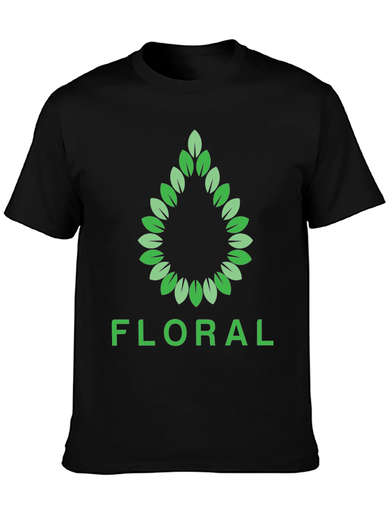 Camiseta Negra Floral Hombre - Diseño Elegante