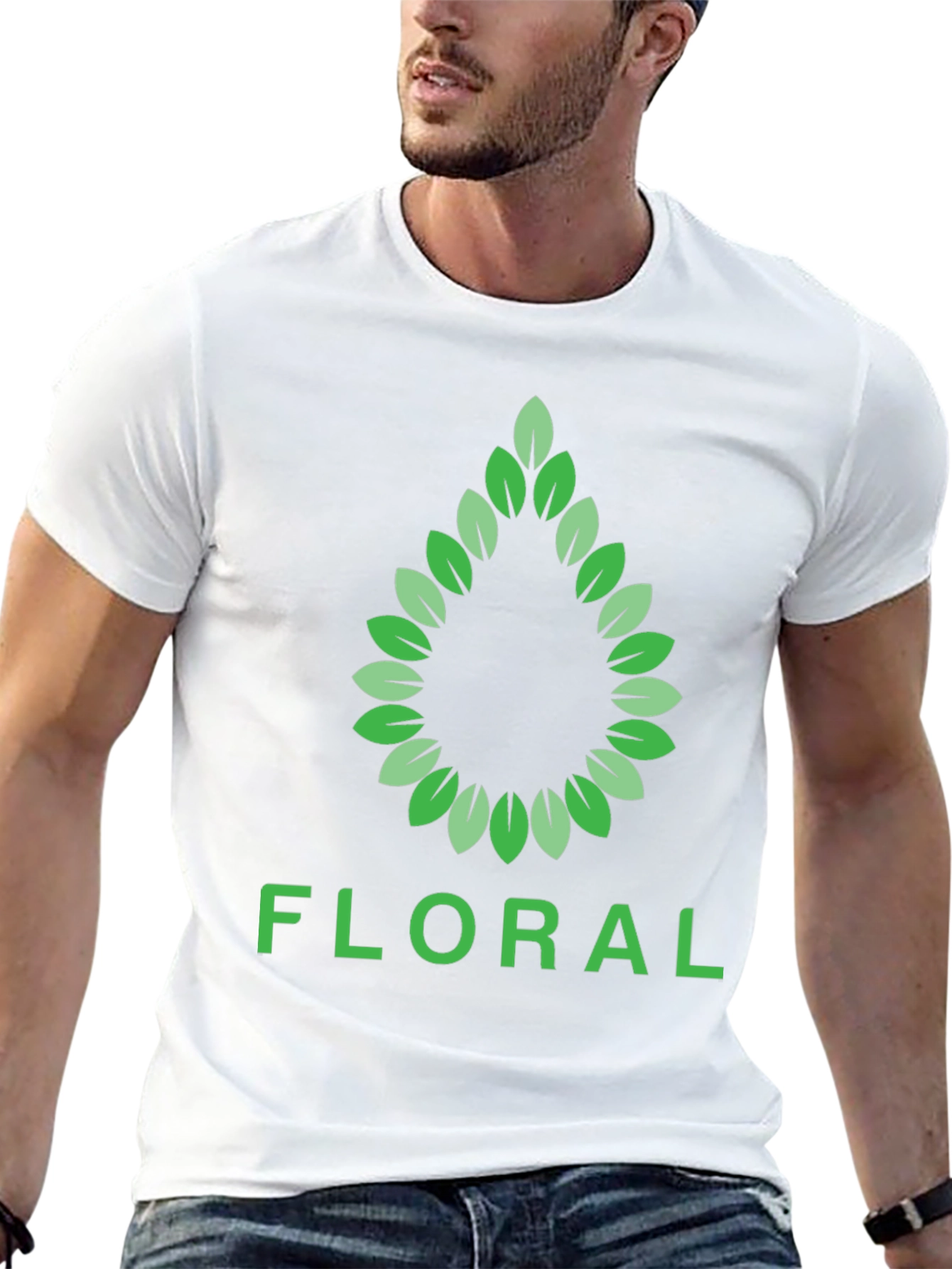 Camiseta Negra Floral Hombre - Diseño Elegante