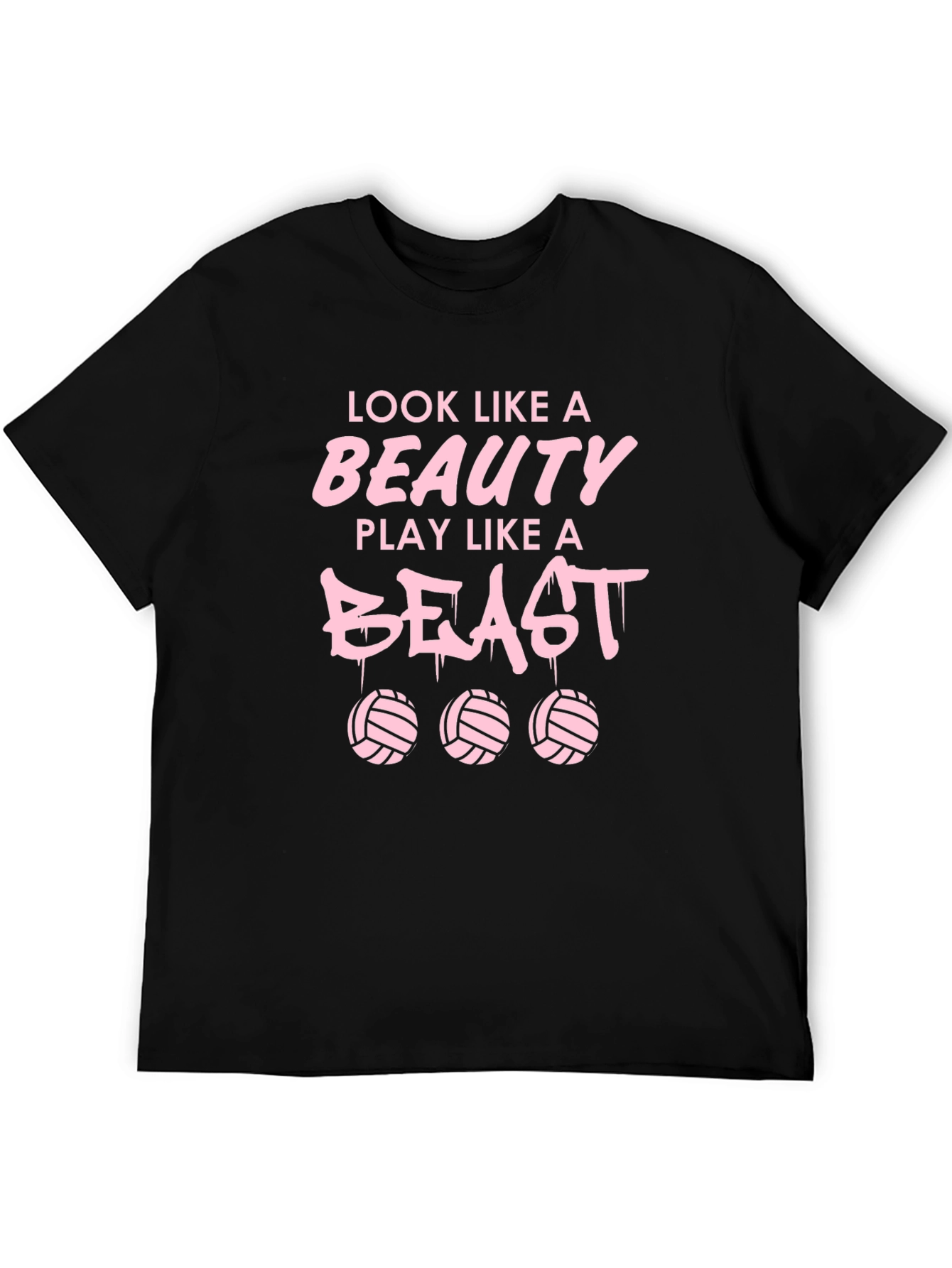 Camiseta Negra: Belleza y Bestia del Voleibol