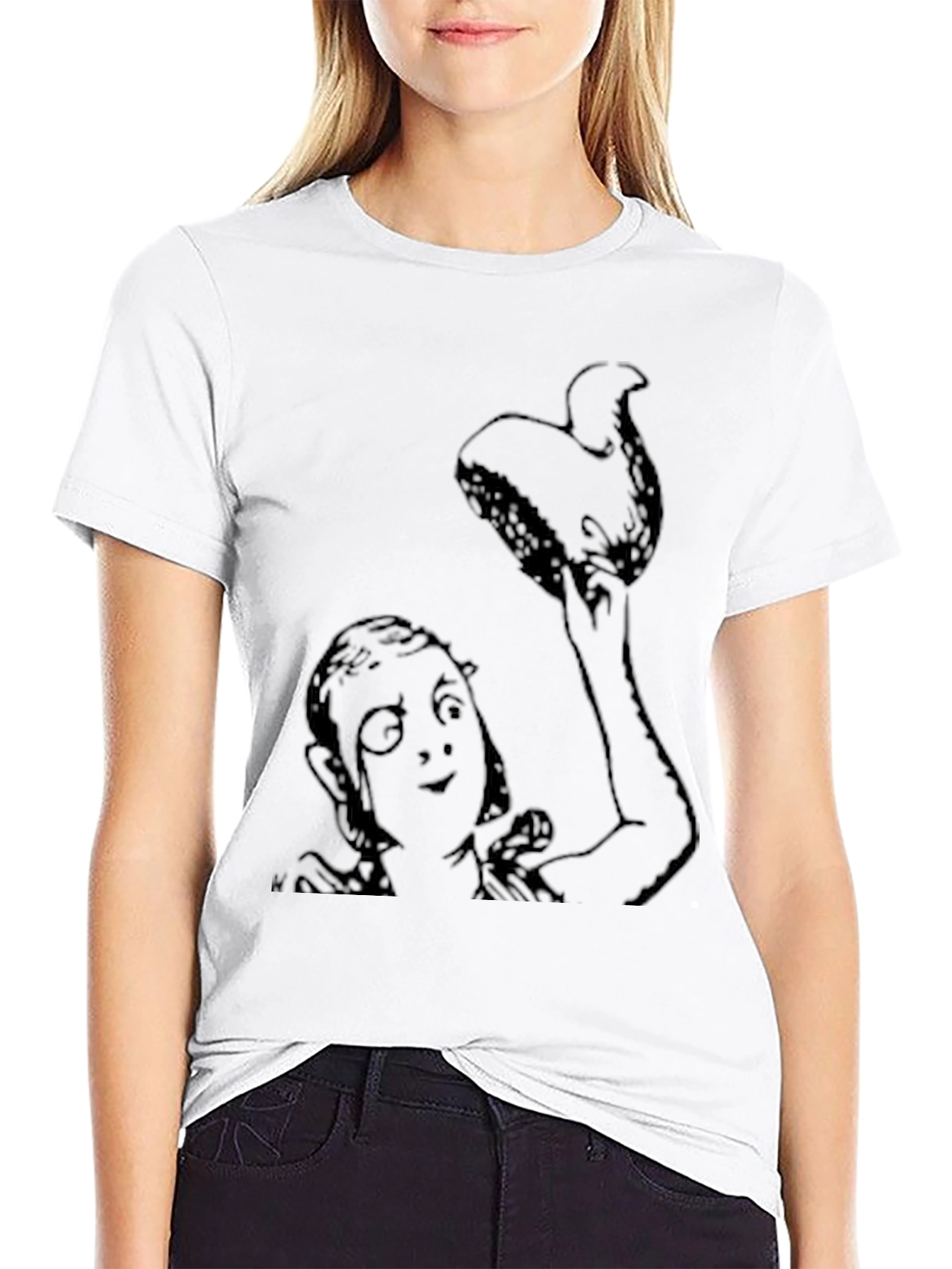 Camiseta Negra Hombre Diseño Gráfico Humorístico