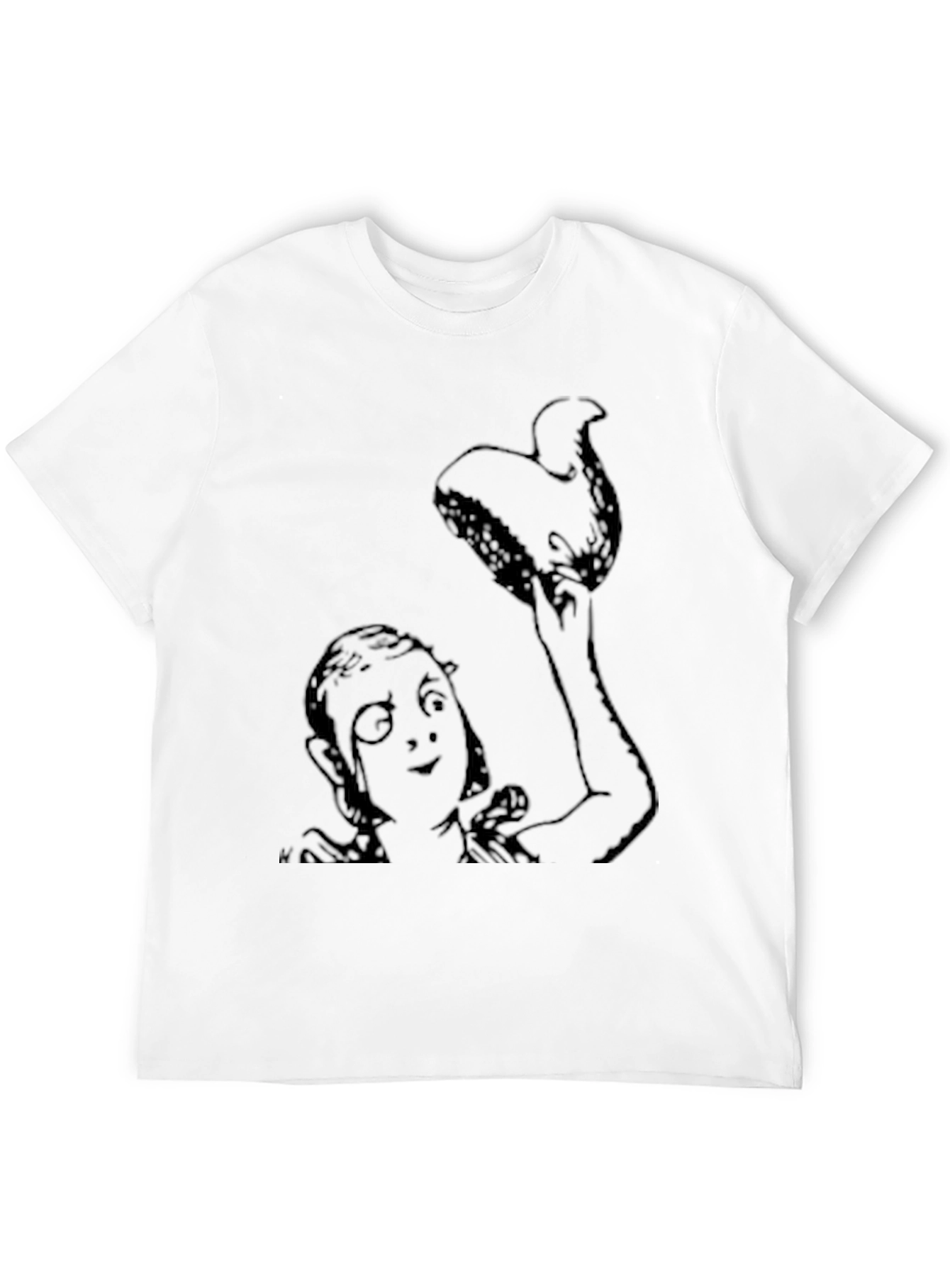 Camiseta Negra Hombre Diseño Gráfico Humorístico