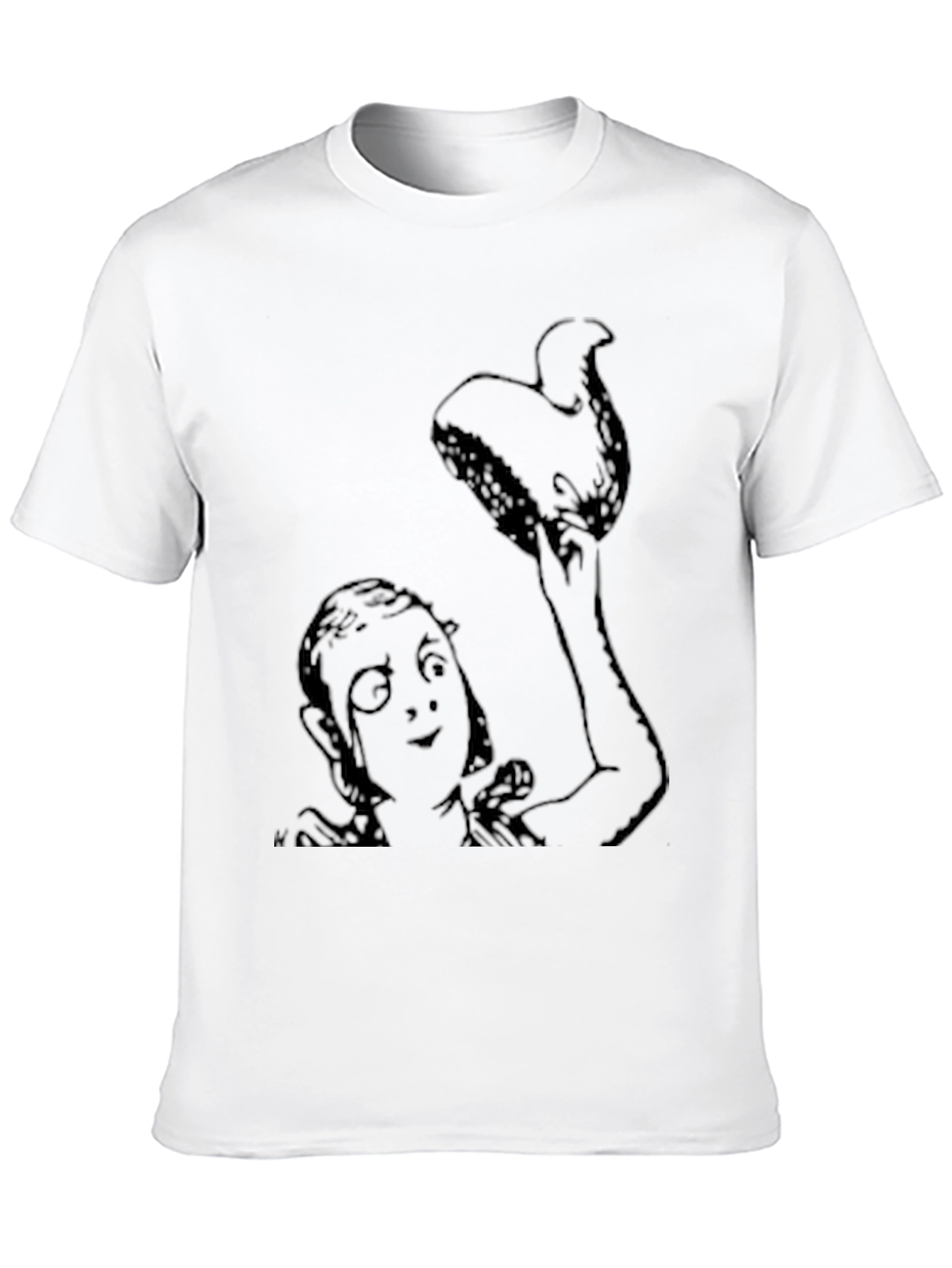 Camiseta Negra Hombre Diseño Gráfico Humorístico