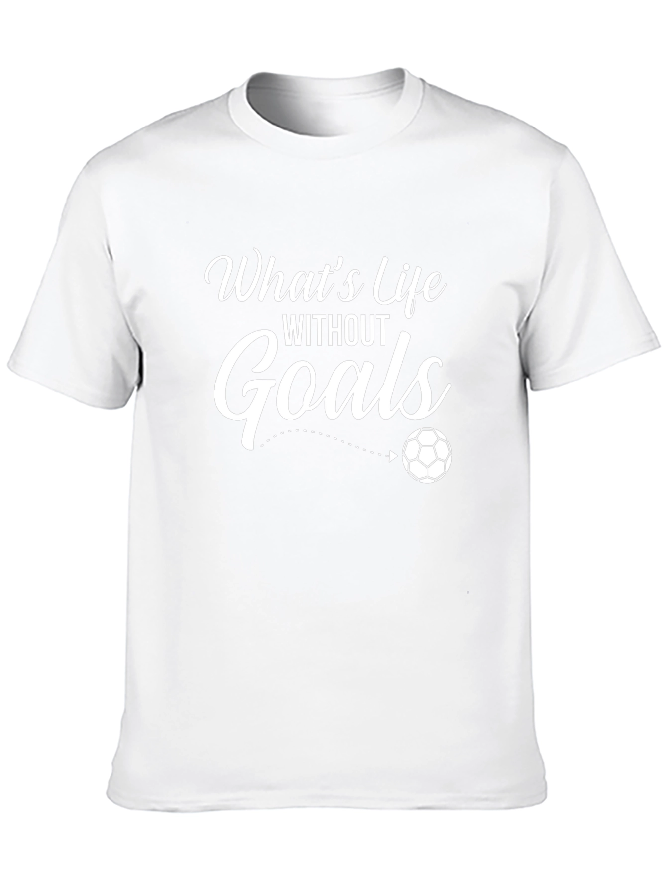 Camiseta Negra con Diseño Fútbol Whats Life Without Goals