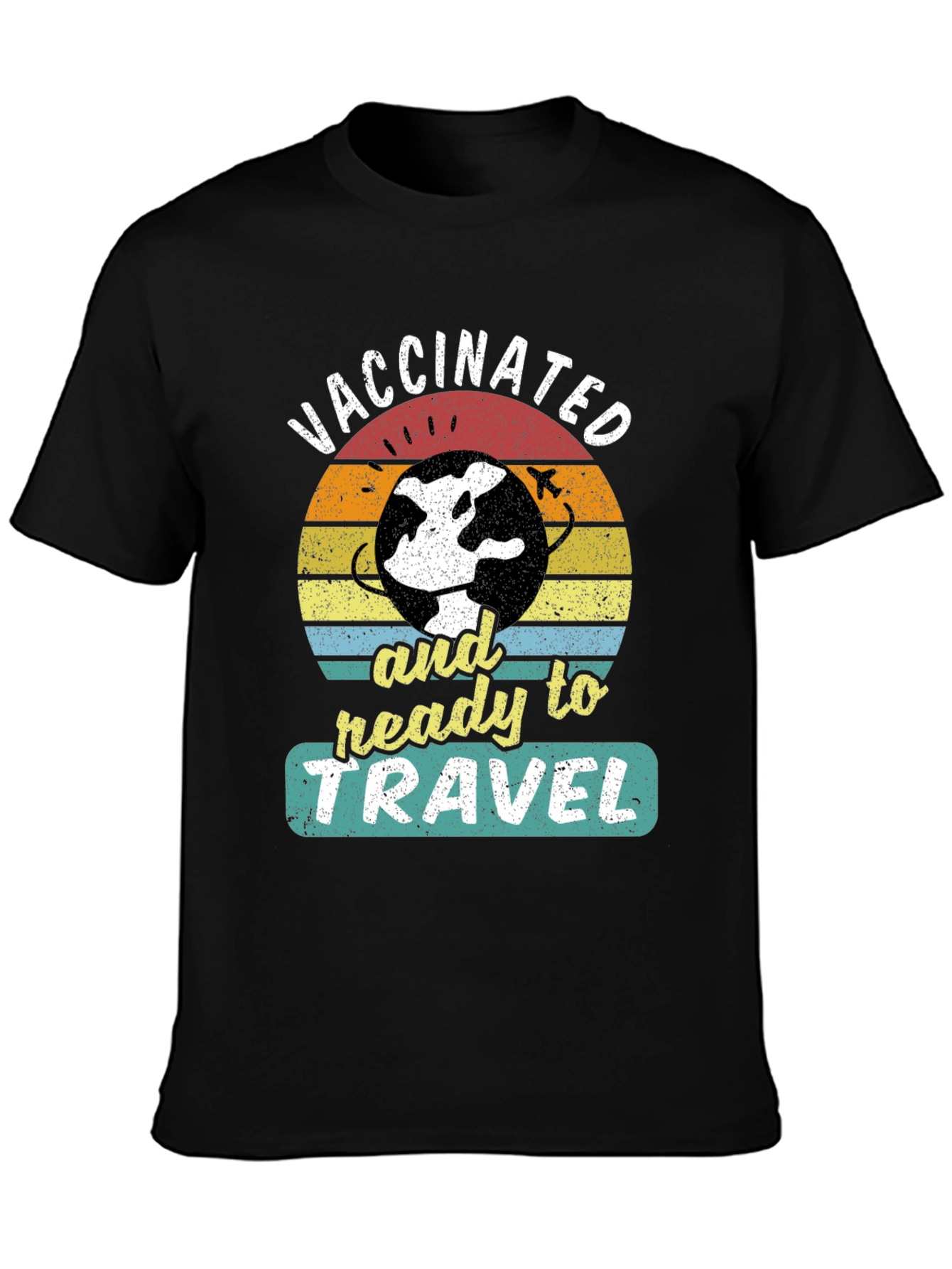 Camiseta Vacunado y Listo Para Viajar