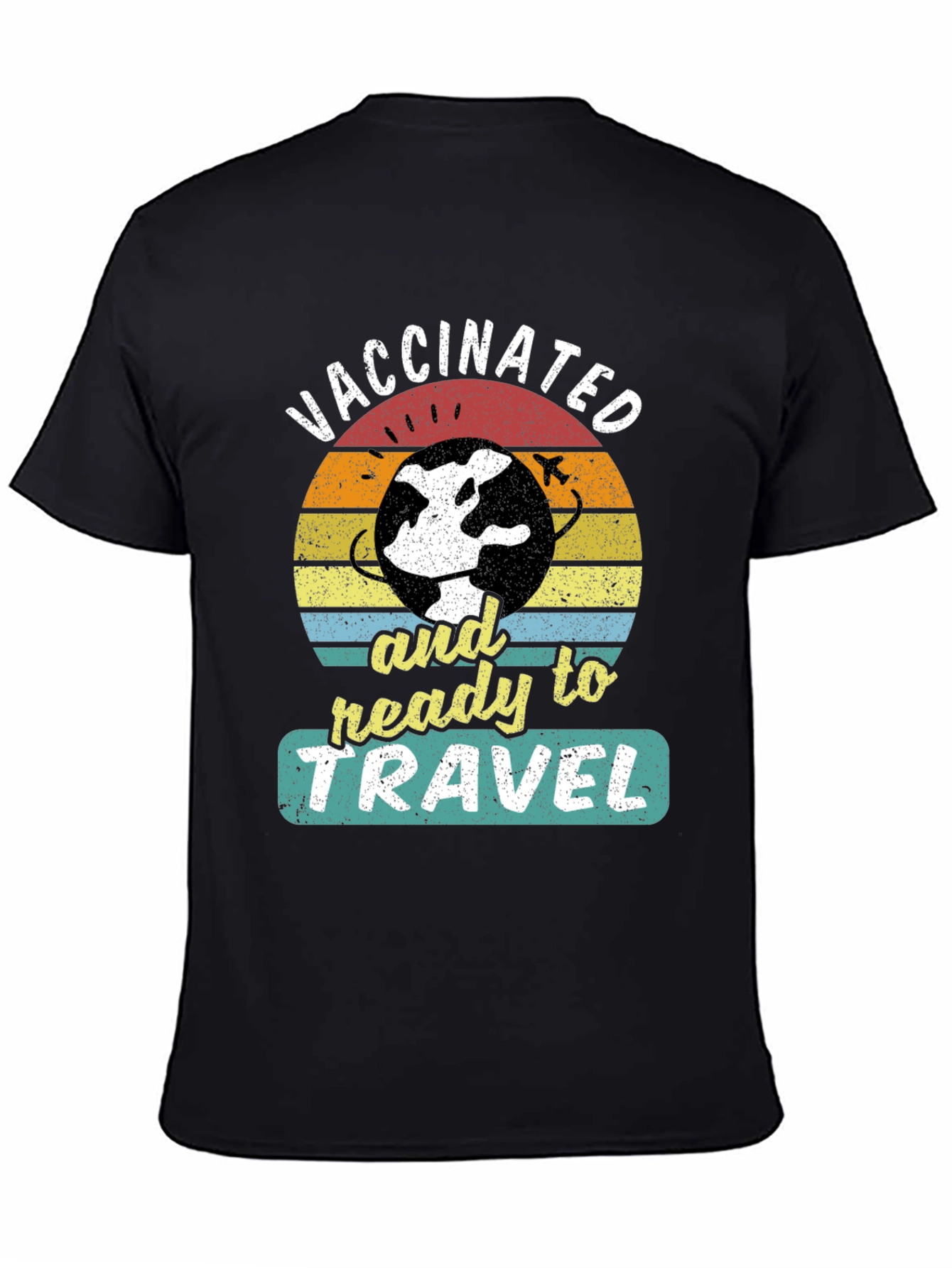 Camiseta Vacunado y Listo Para Viajar