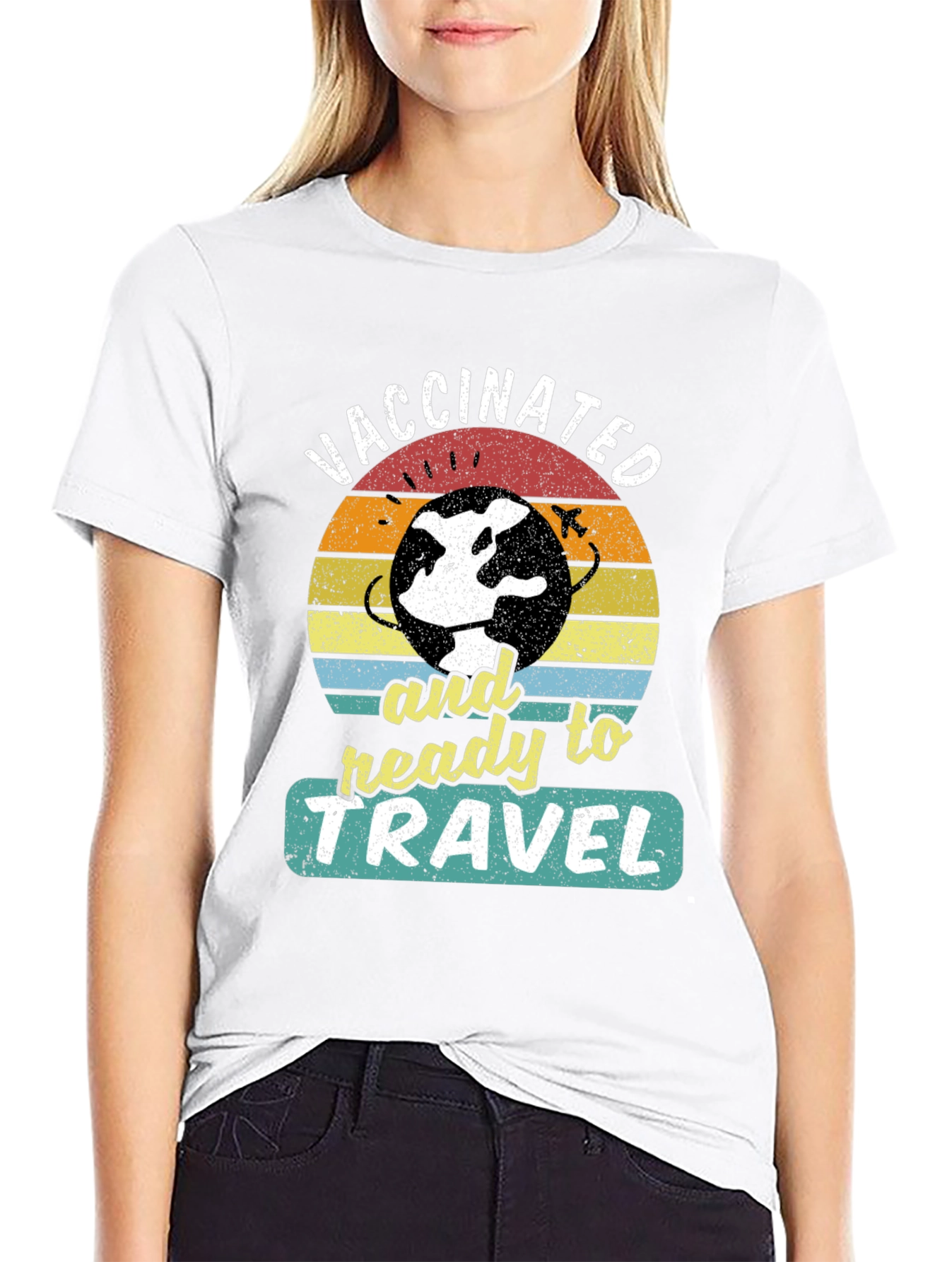 Camiseta Vacunado y Listo Para Viajar
