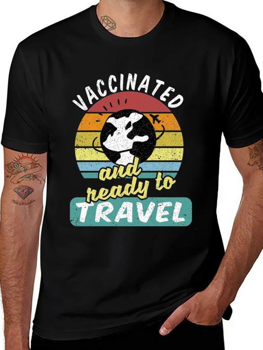 Camiseta Vacunado y Listo Para Viajar