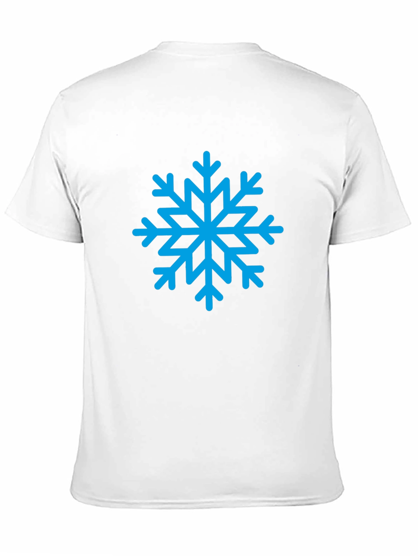 Camiseta Negra Copo de Nieve Azul Invierno