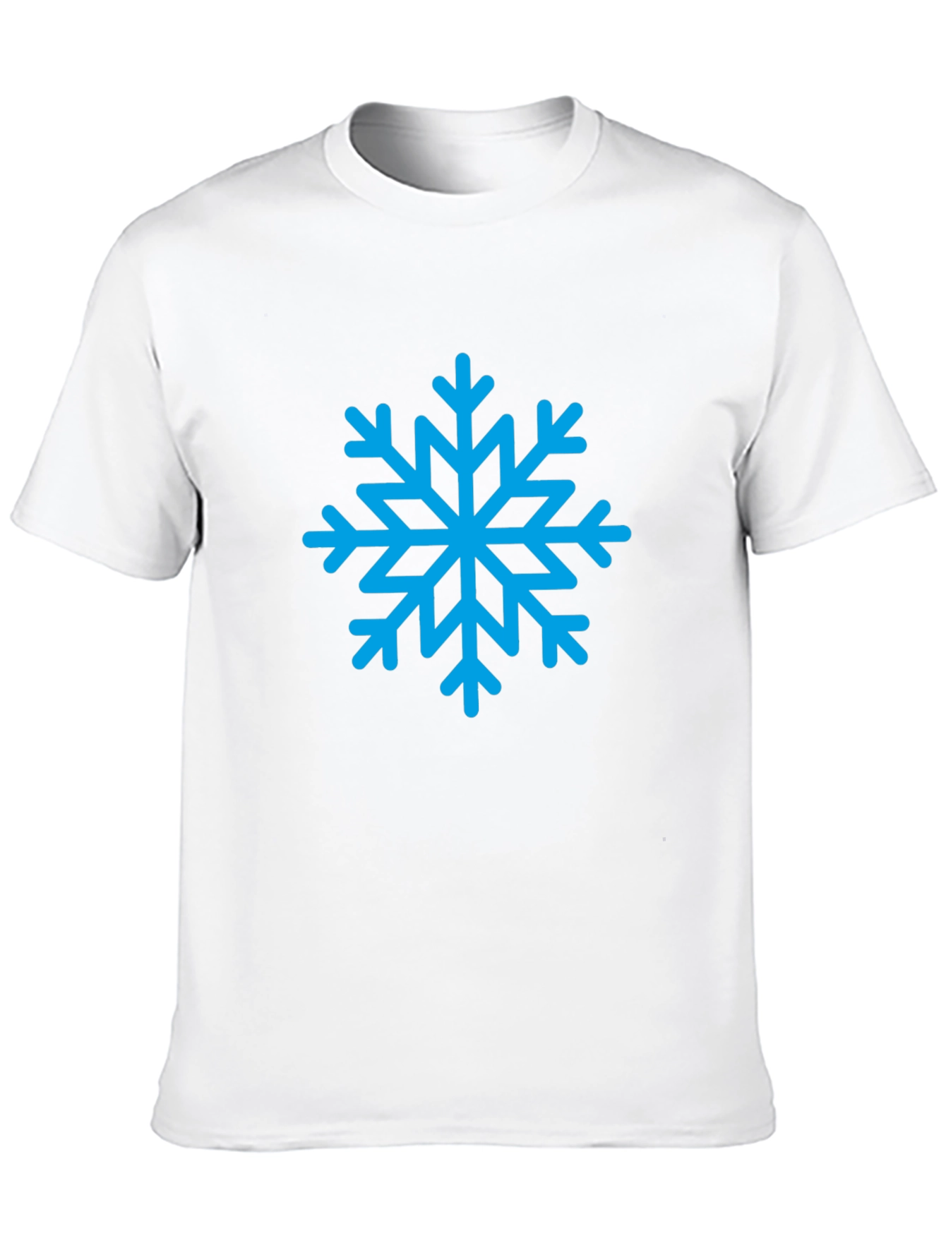 Camiseta Negra Copo de Nieve Azul Invierno
