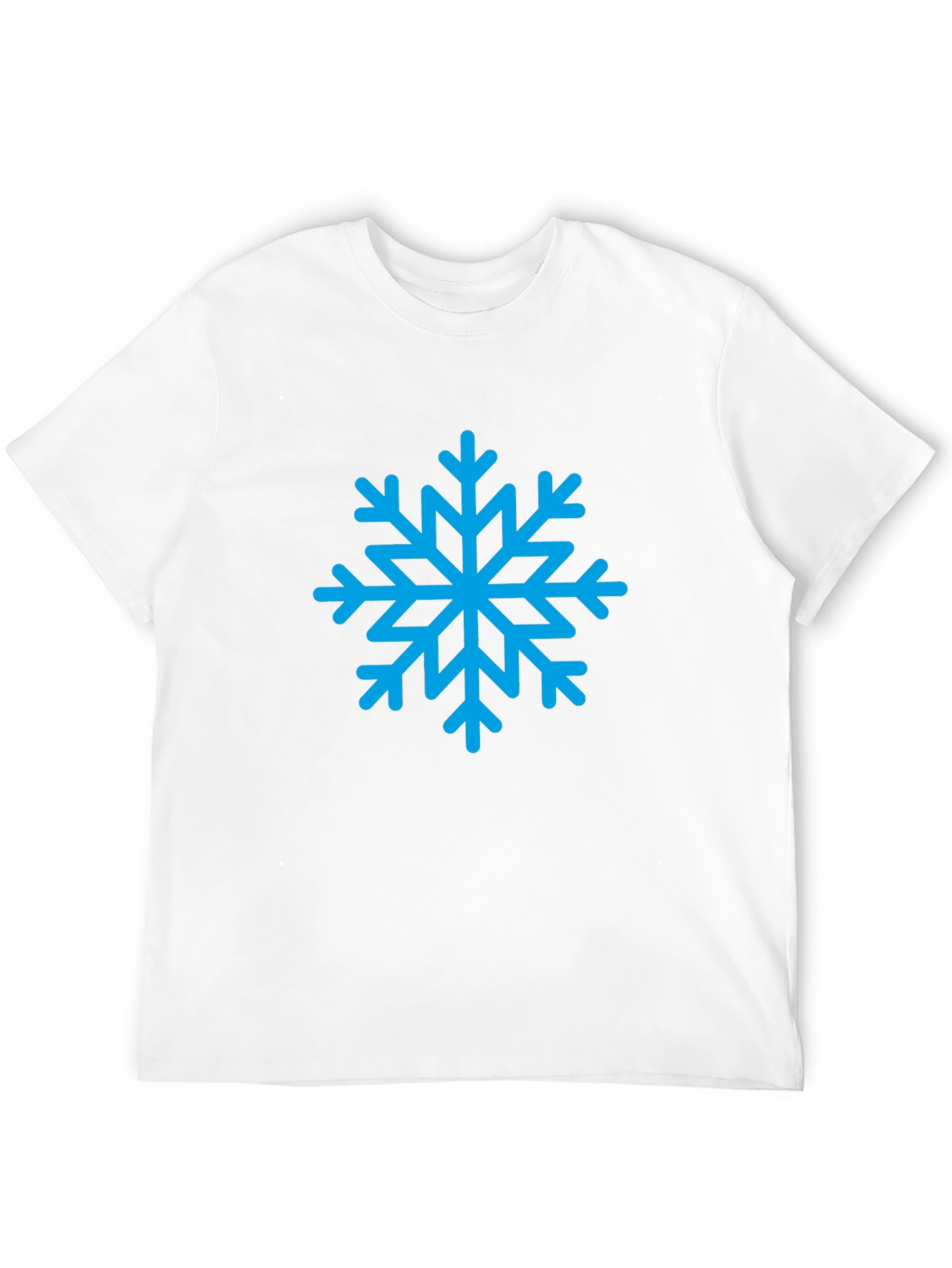 Camiseta Negra Copo de Nieve Azul Invierno